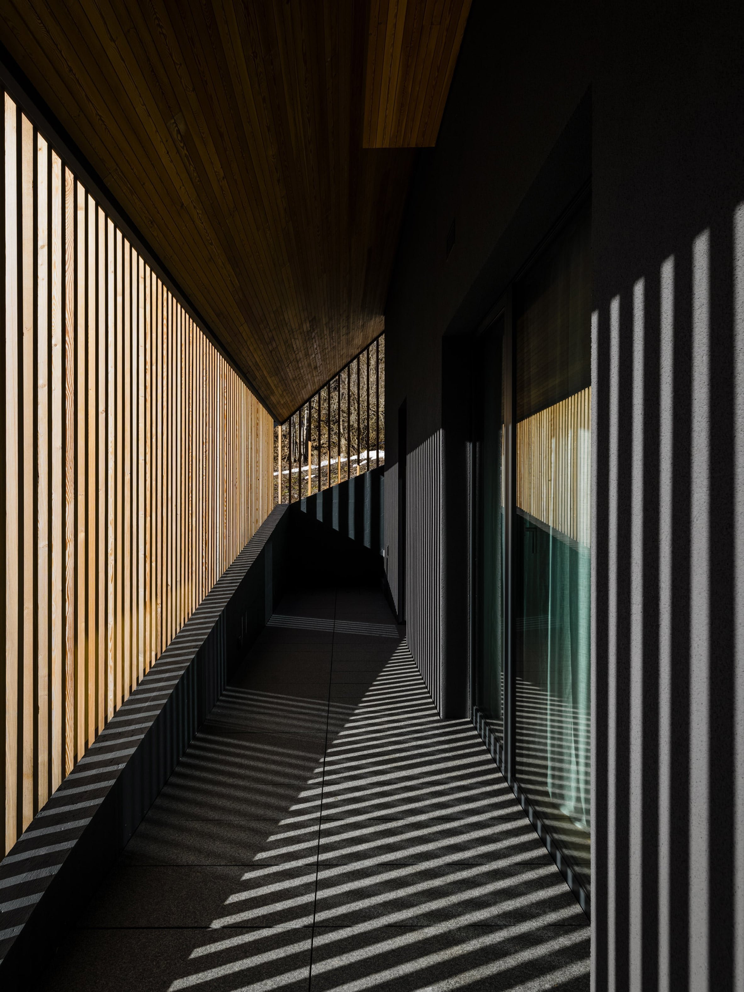 Moderní chalupa pod Alpami