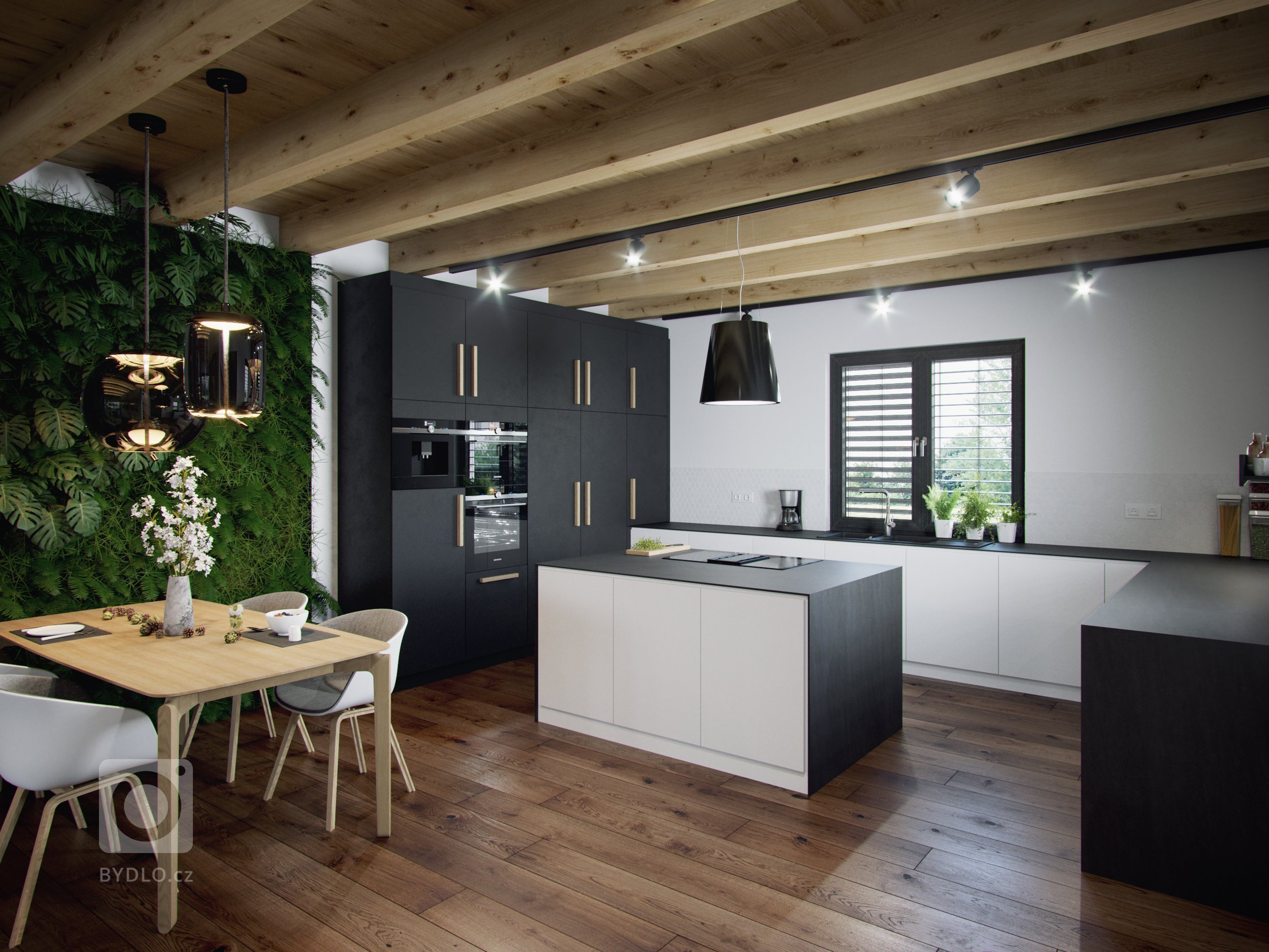 Tento návrh interiéru rodinného domu se od našich ostatních návrhů stylově trochu liší. Nejlépe jej vystihuje slovo &quot;přírodní&quot;. Je v něm více dřeva,…