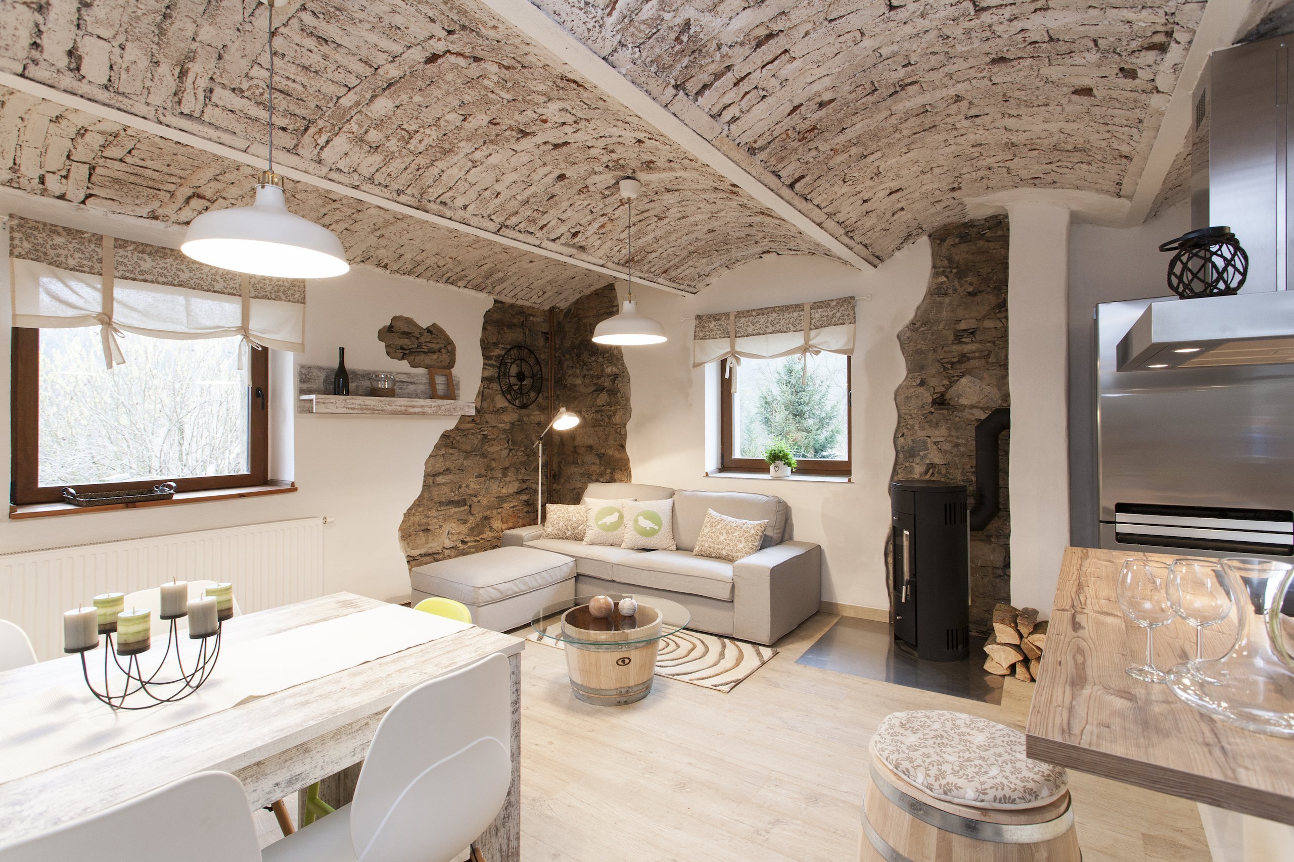 Rekonstrukce v domě jenž byl původně hospodářským stavením