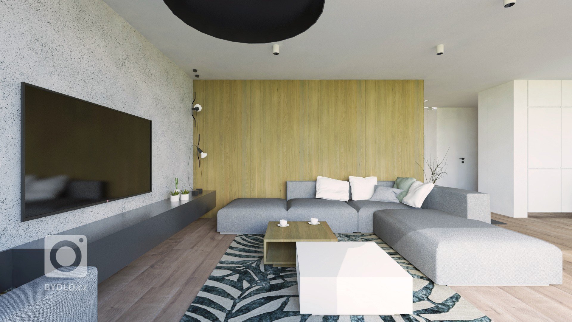 Veľkorysý priestor spoločenskej časti nám dovolil vytvoriť priestrannú kuchyňu s dizajnovým ostrovom, ktorým je čiastočne oddelená od obývacej časti. Biela na…