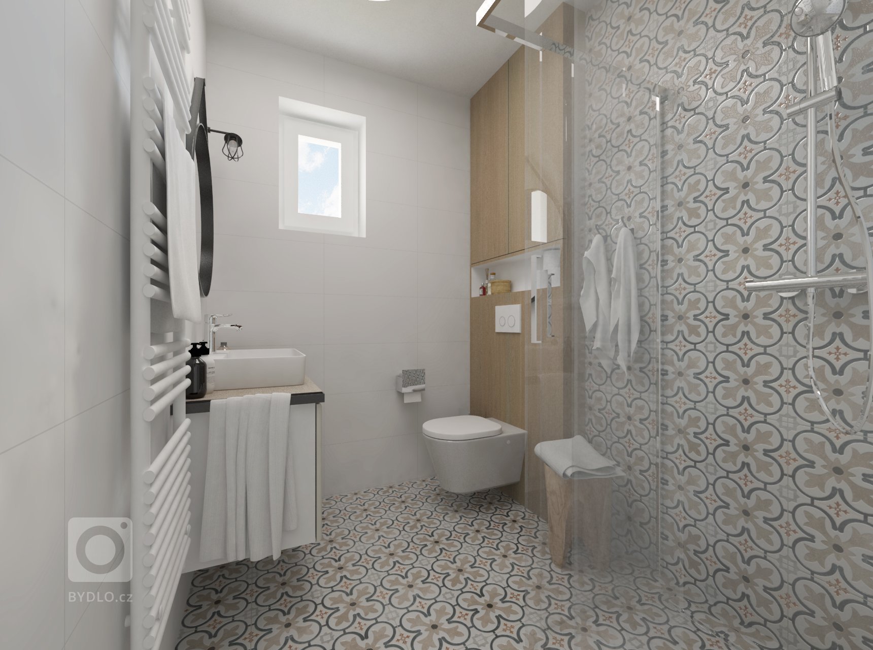 Interiér prízemia novostavby s nádychom provensálskeho štýlu. Biela kuchynská linka s masívnou drevenou pracovnou doskou je doplnená o dizajnový digestor a…