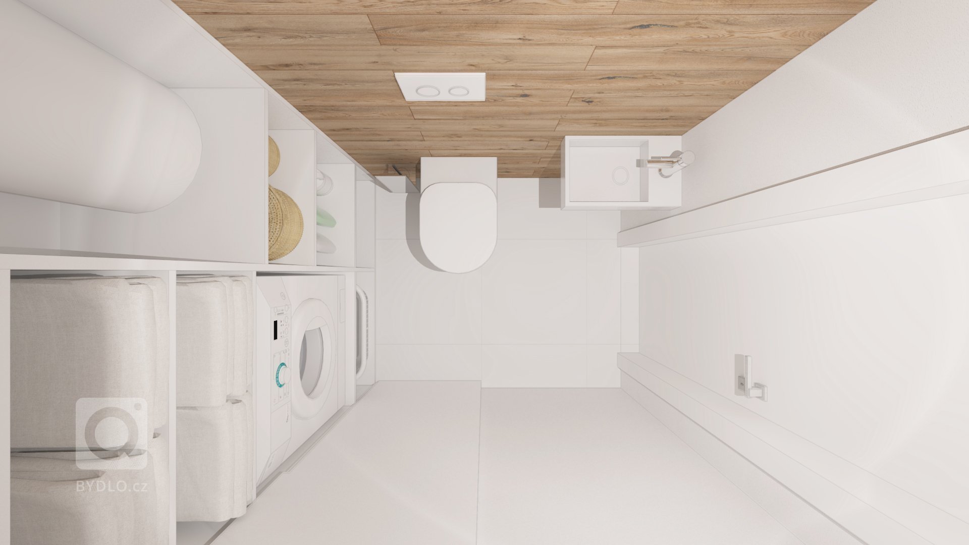 Útulnú atmosféru v interiéri sme dosiahli kombináciou bieleho nábytku s akcentmi dreva, sivej, čiernej a na oživenie interiéru sme použili modrú farbu.

…