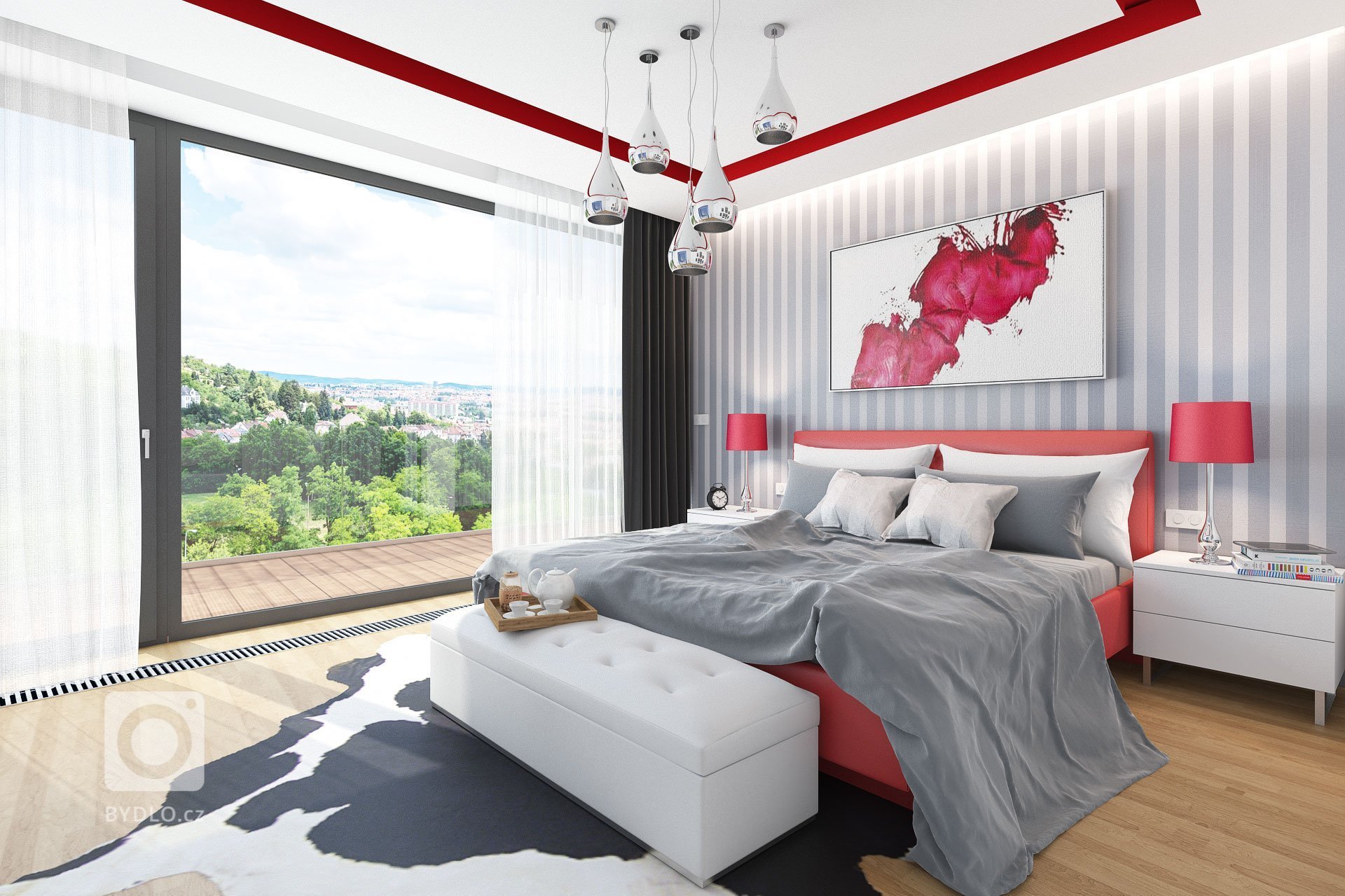 Návrh interiéru bytu s&nbsp;exkluzivním výhledem na&nbsp;přírodu i&nbsp;město. Návrh interiéru je v&nbsp;moderním a&nbsp;vzdušném stylu s&nbsp;převládající…