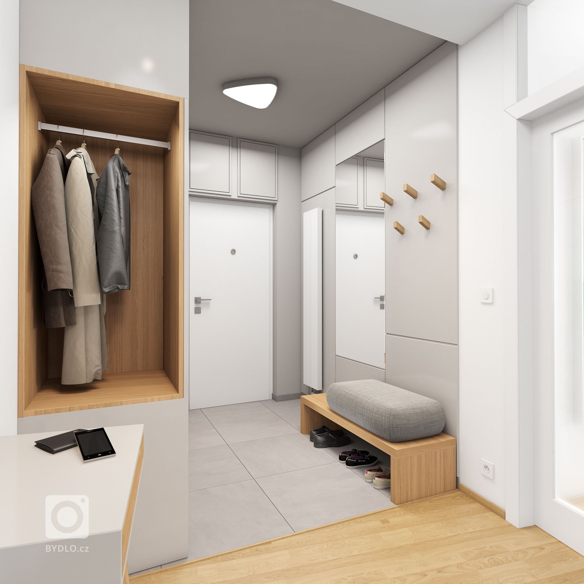 Návrh interiéru bytu s&nbsp;exkluzivním výhledem na&nbsp;přírodu i&nbsp;město. Návrh interiéru je v&nbsp;moderním a&nbsp;vzdušném stylu s&nbsp;převládající…