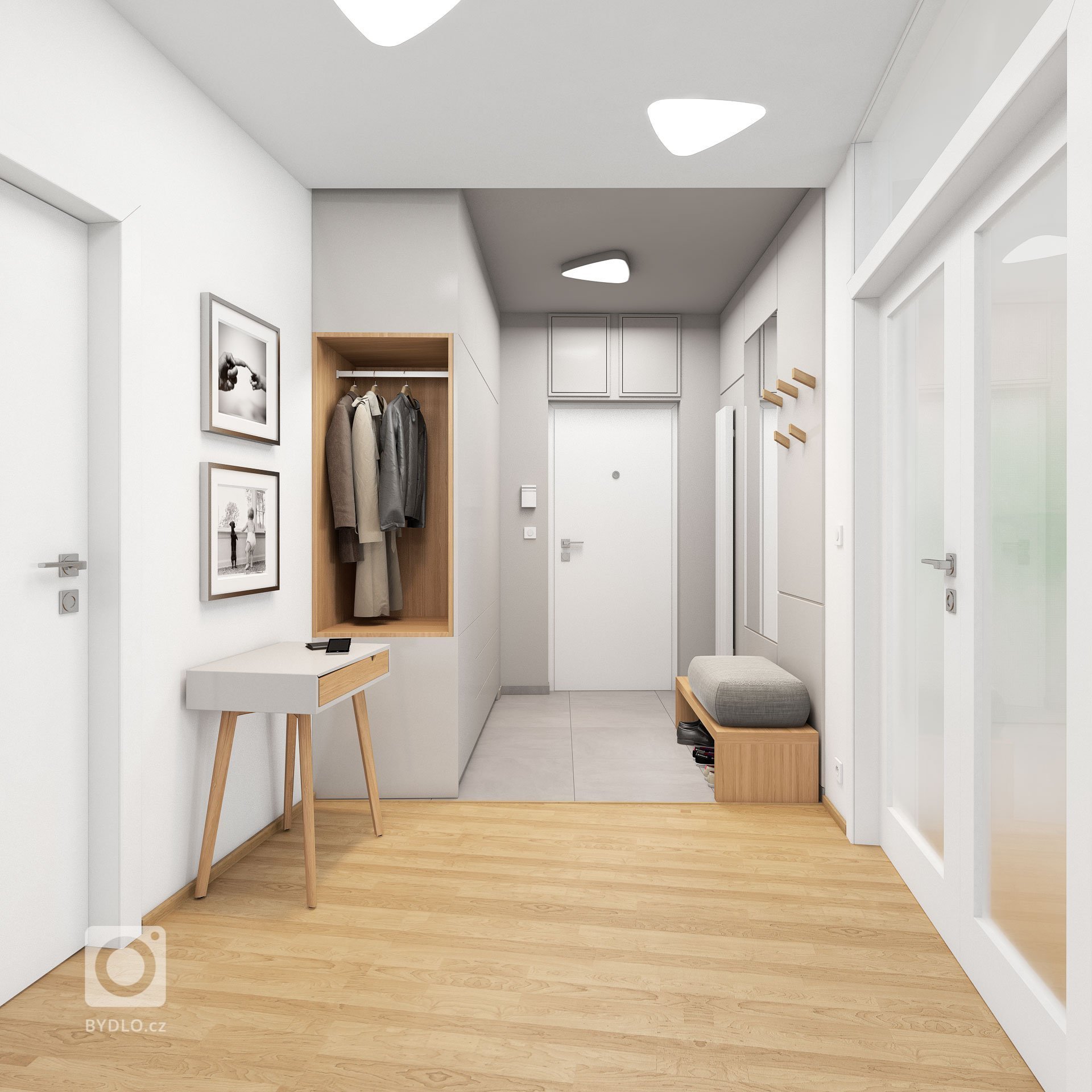 Návrh interiéru bytu s&nbsp;exkluzivním výhledem na&nbsp;přírodu i&nbsp;město. Návrh interiéru je v&nbsp;moderním a&nbsp;vzdušném stylu s&nbsp;převládající…