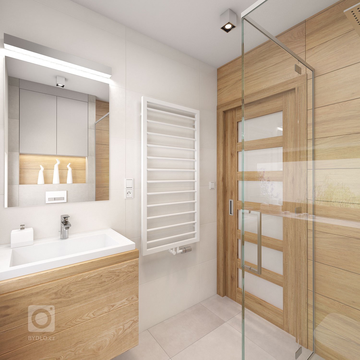 V hlavní roli: dřevo

Návrh interiéru novostavby dvoupodlažního rodinného domu se sedlovou střechou. V&nbsp;interiérech se hojně objevuje dřevo, které je…