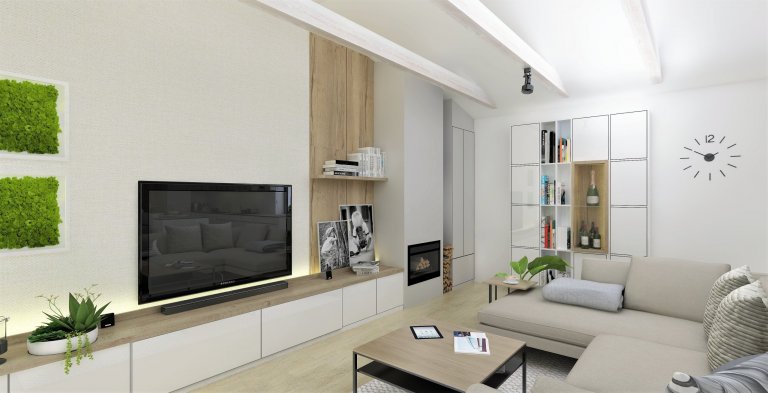 Hlavním přáním&nbsp;majitelů byla&nbsp;kombinace dřeva&nbsp;s&nbsp;neutrální a nadčasovou&nbsp;šedou s&nbsp;bílou. Srdcem spojeného obytného prostoru s kuchyní…