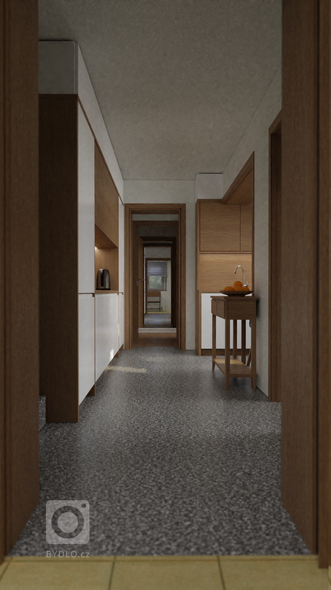 Manželský pár se rozhodl rekonstruovat přízemí rodinného domu. Současná dispozice není vyhovující. Z předsíně se vztupuje do tmavé chodby, ze které je přístup…