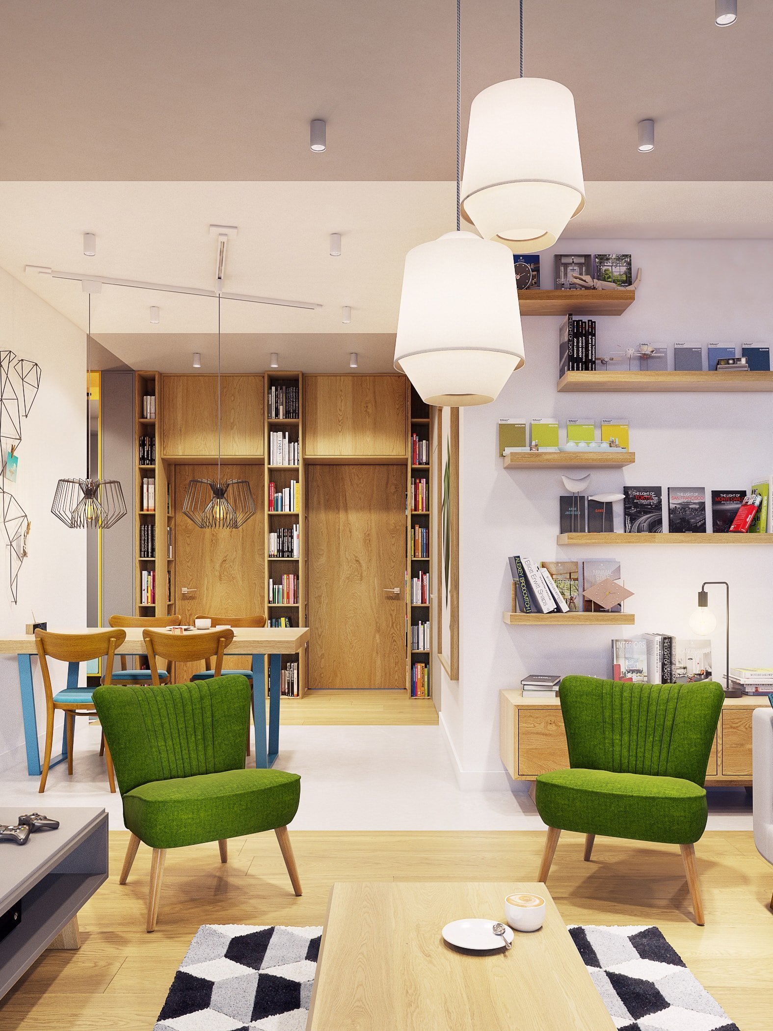 Funky moderní interiér s přírodními akcenty