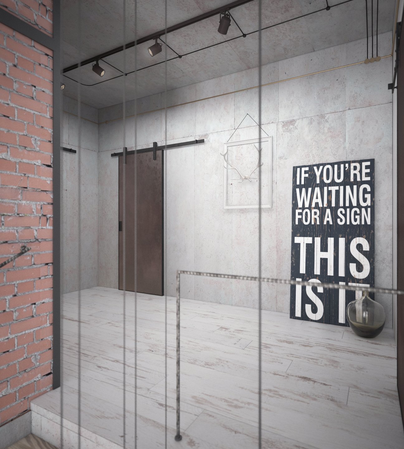 Industriální bydlení s teplými tóny v Minsku