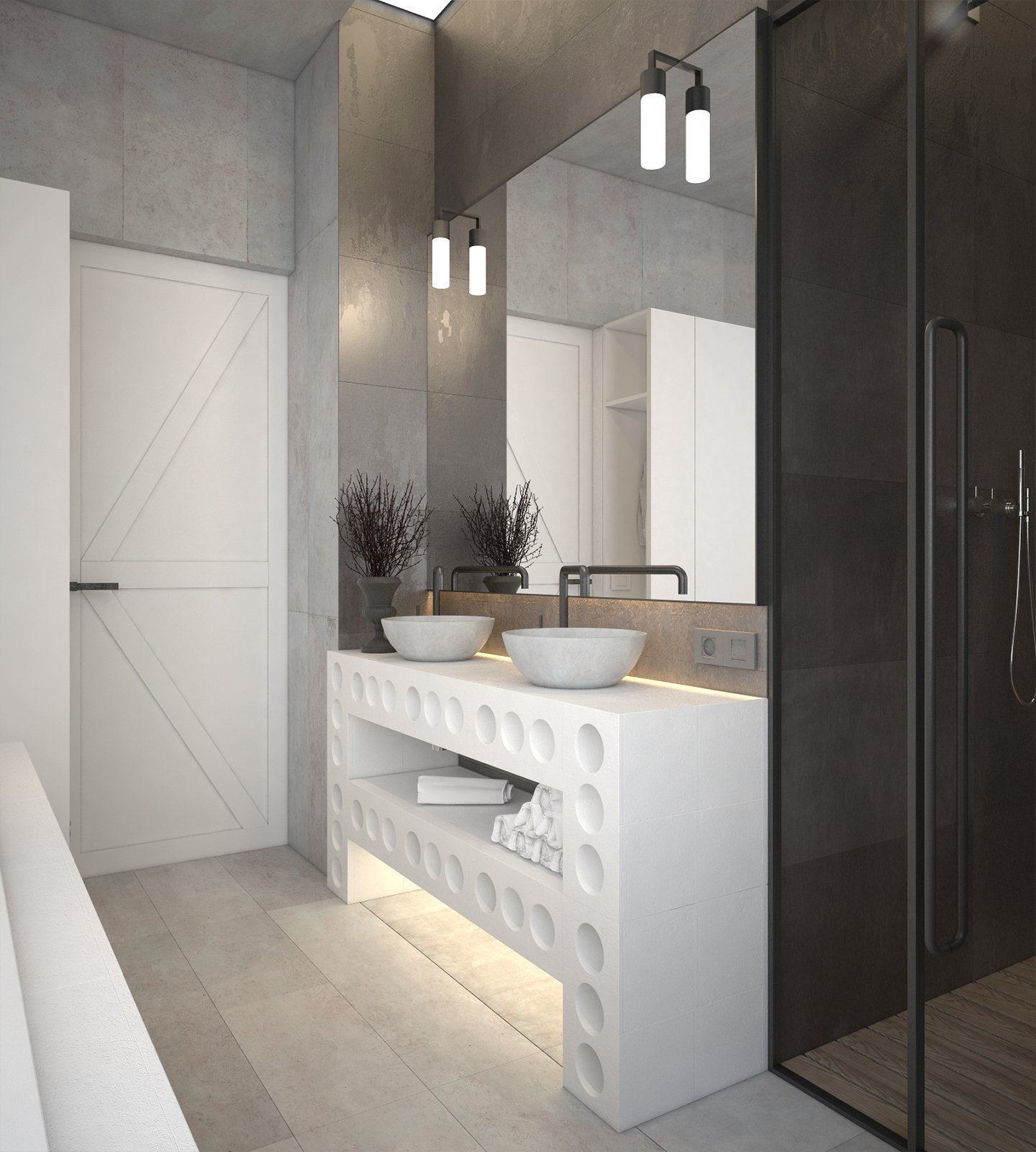 Industriální bydlení s teplými tóny v Minsku