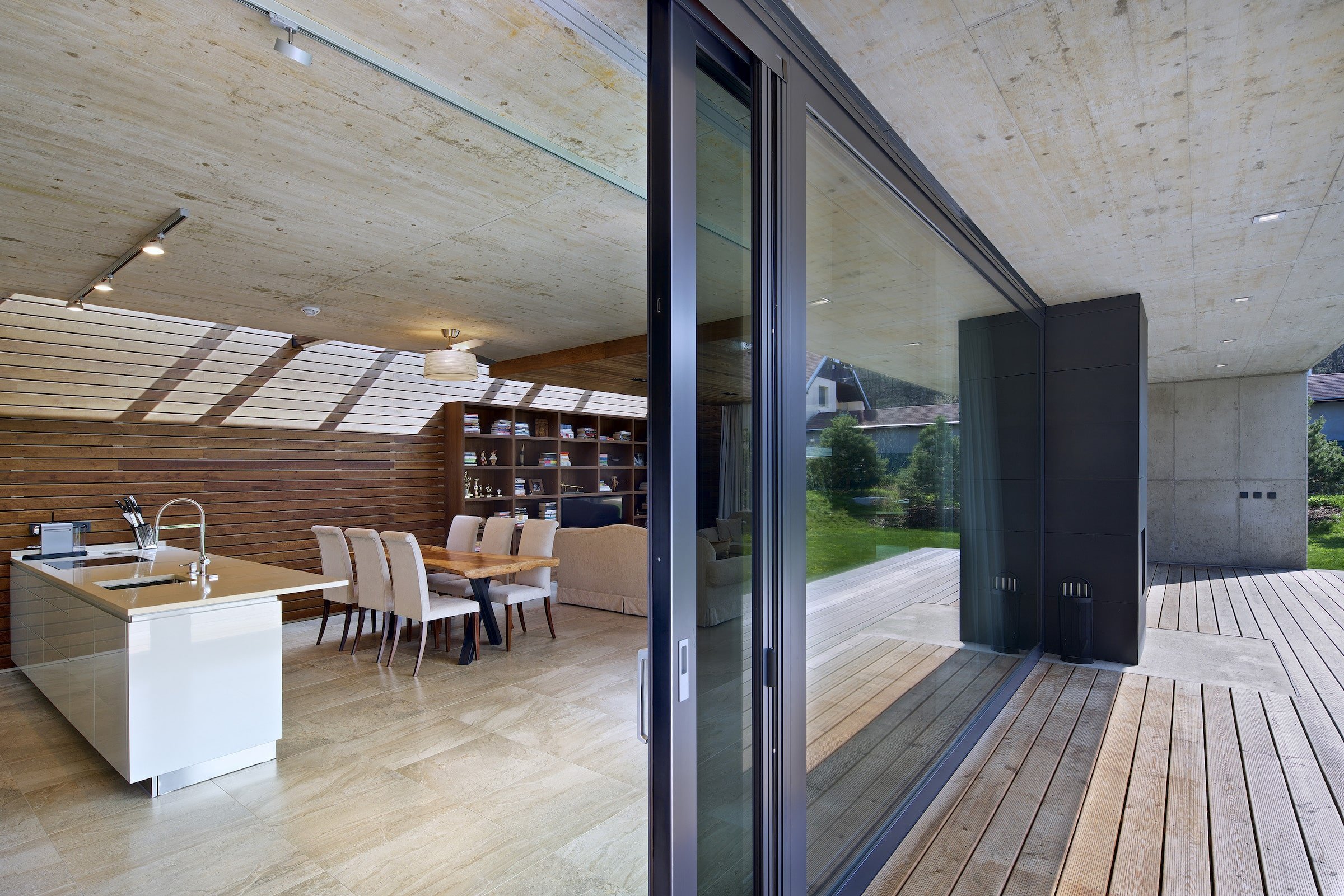 Jednopodlažní dům z betonu