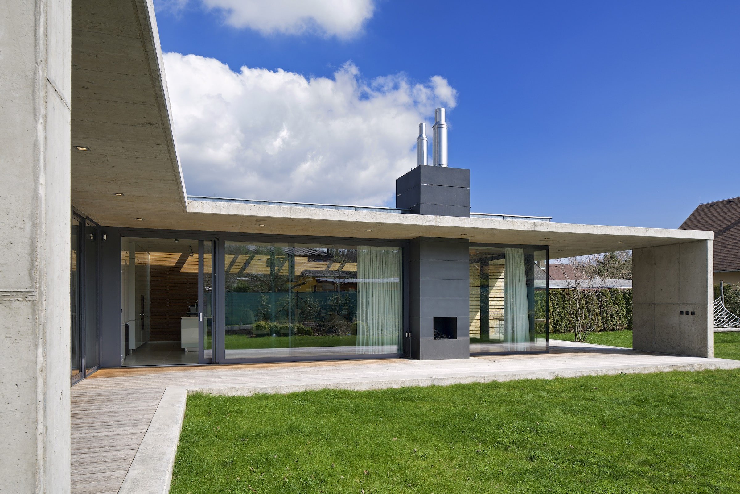 Jednopodlažní dům z betonu