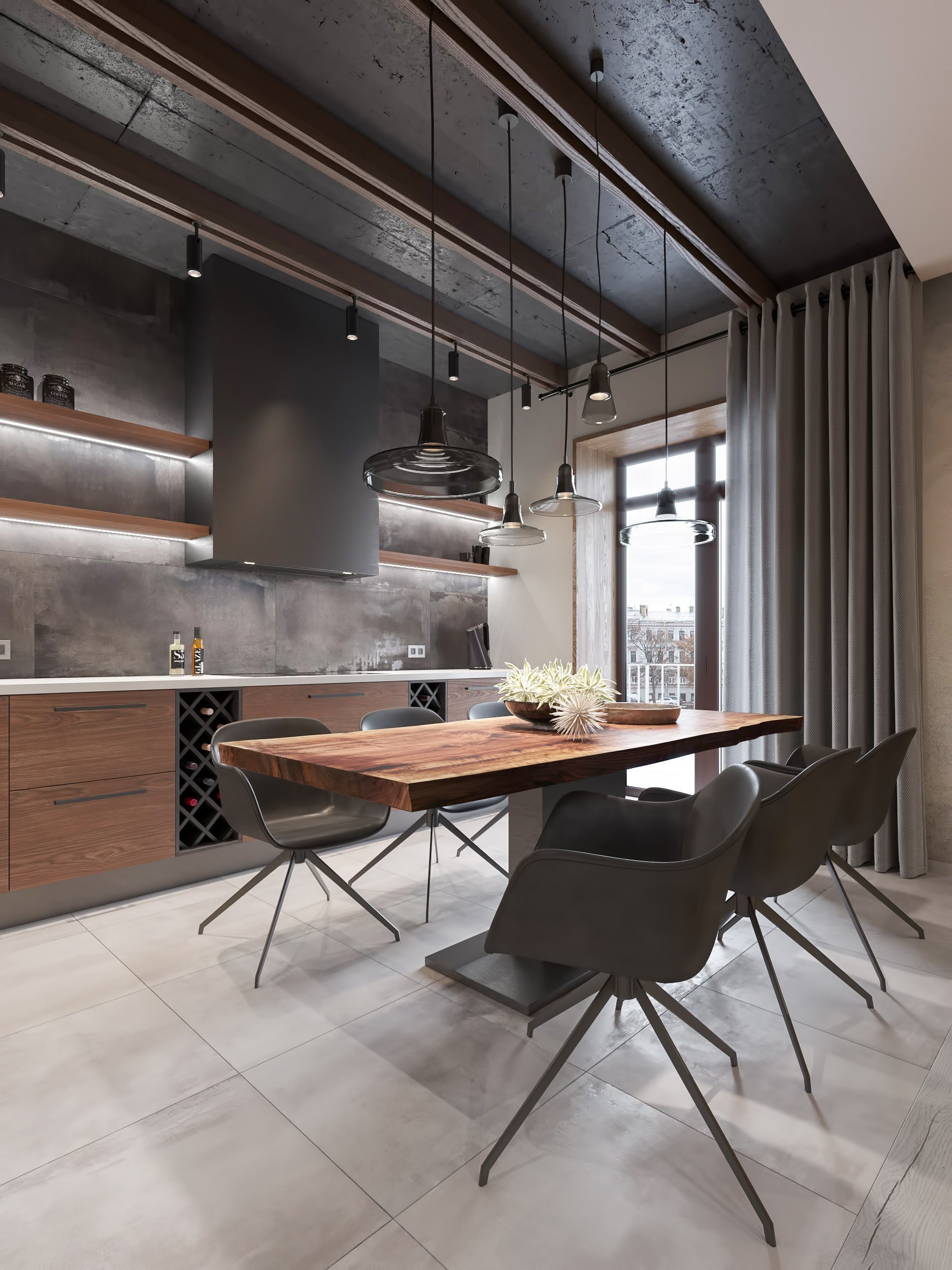 Moderní bydlení se žlutou sedačkou