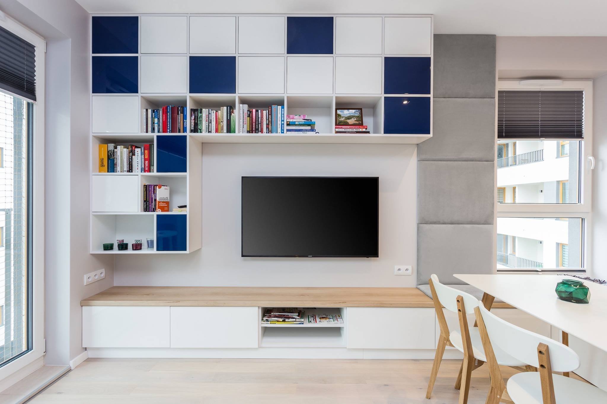 Modrá barva v interiéru