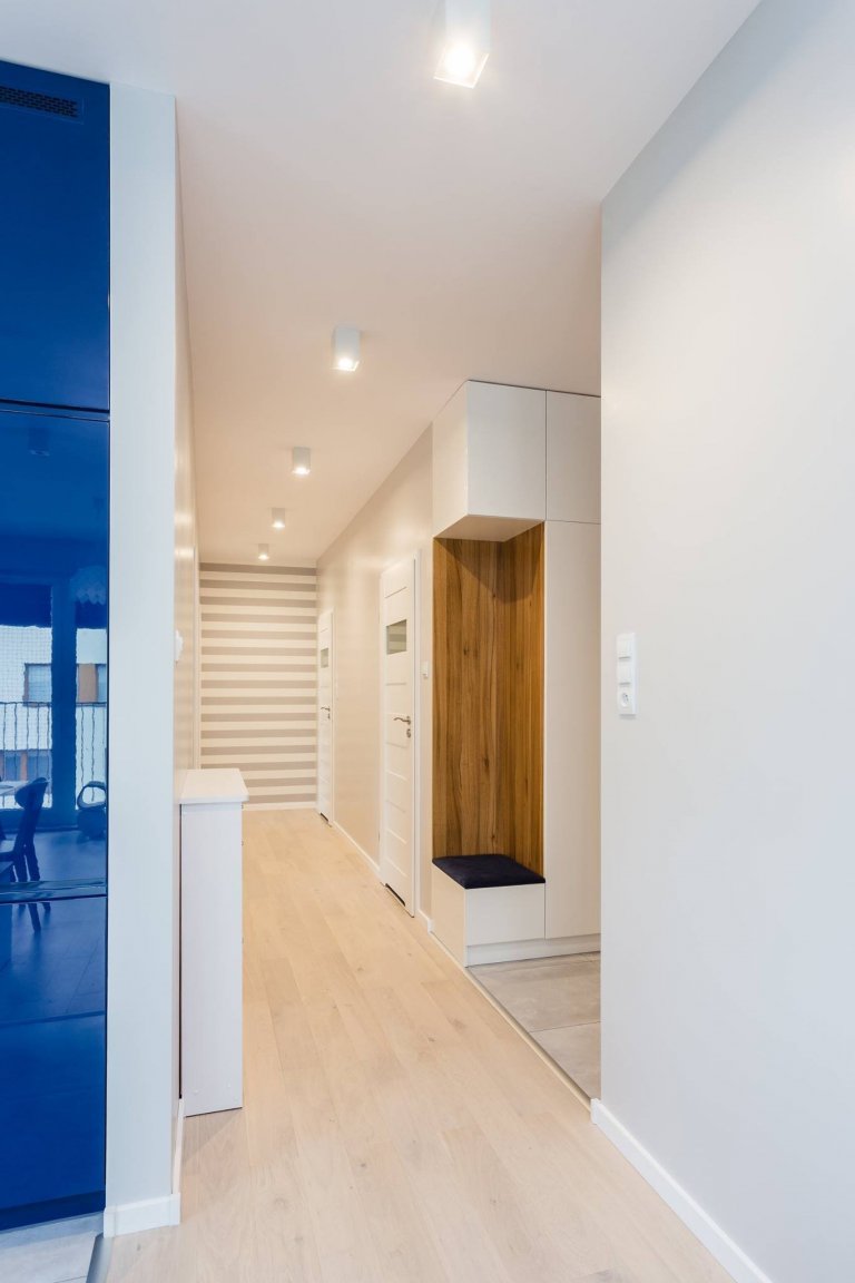 Modrá barva v interiéru