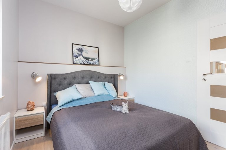 Modrá barva v interiéru