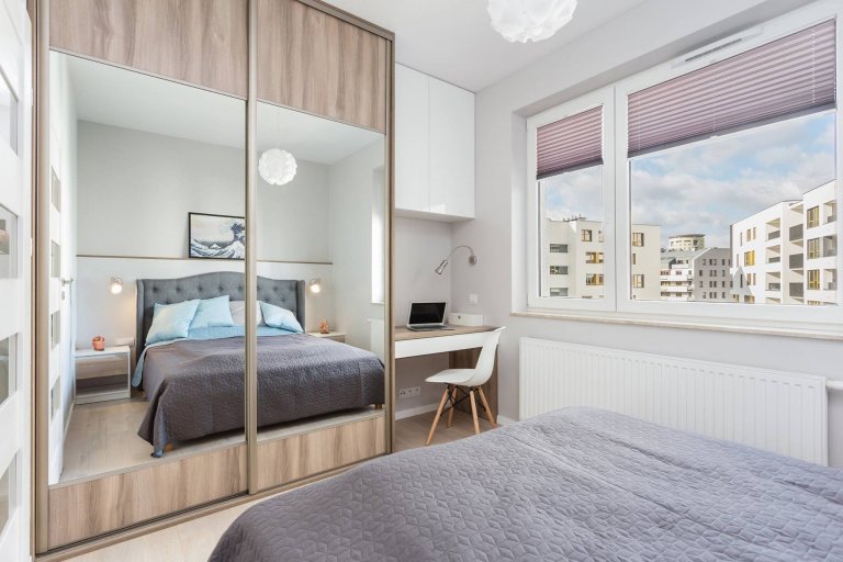 Modrá barva v interiéru