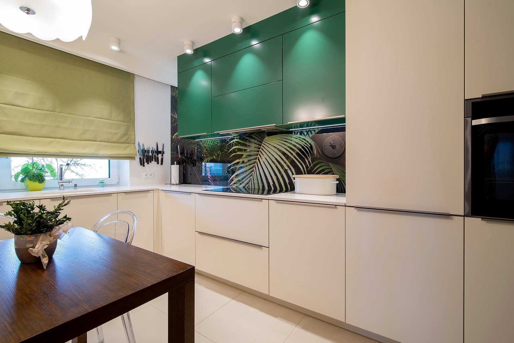 Zelená barva v interiéru