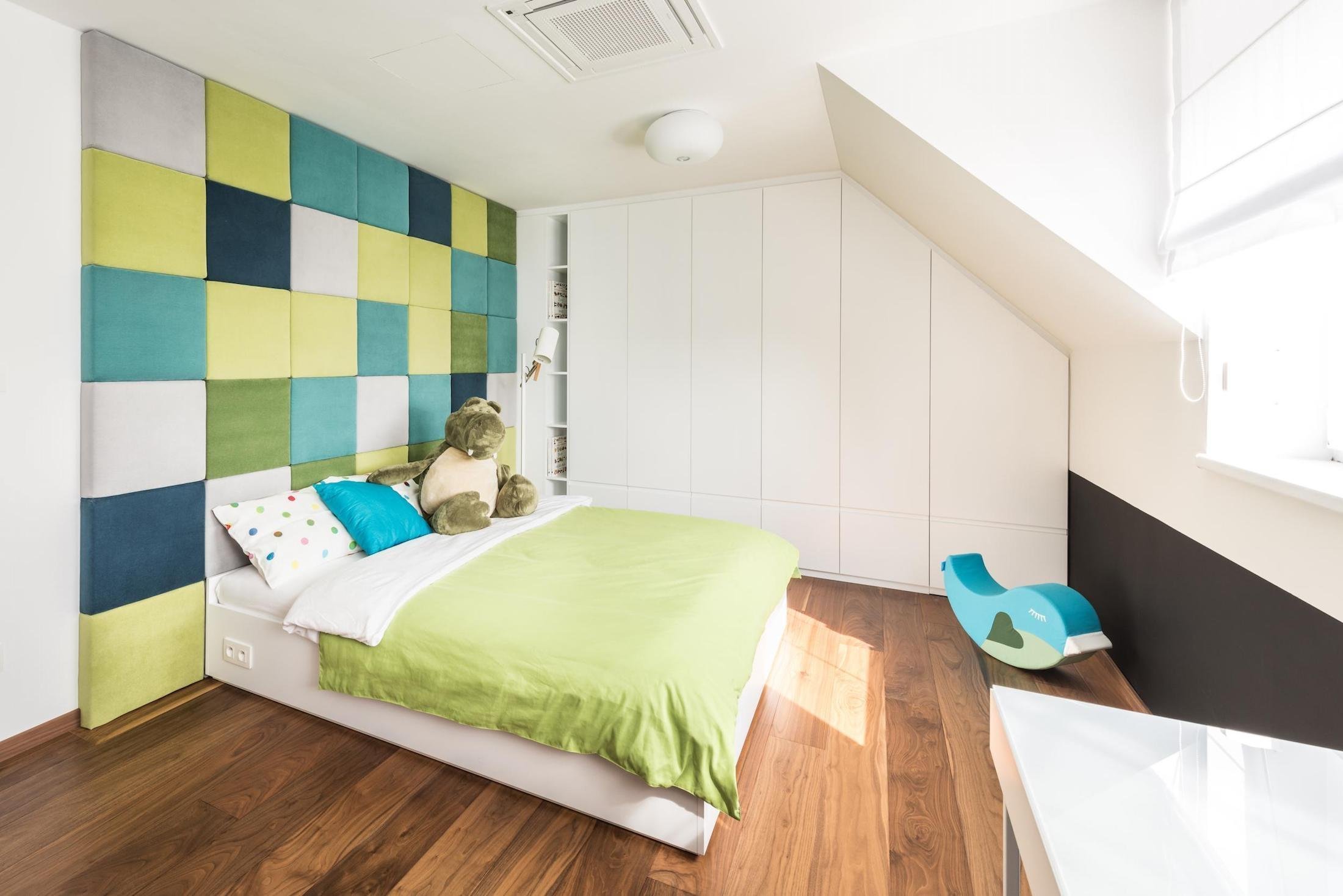 Zelená barva v interiéru