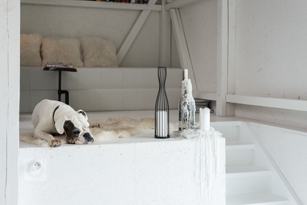 Dispozice / hmota &ndash; původní hmota stodoly zůstala v nezměněné podobě. Dispozice je zcela otevřená, vymezení prostoru a soukromí je zajištěno pevným vs.…