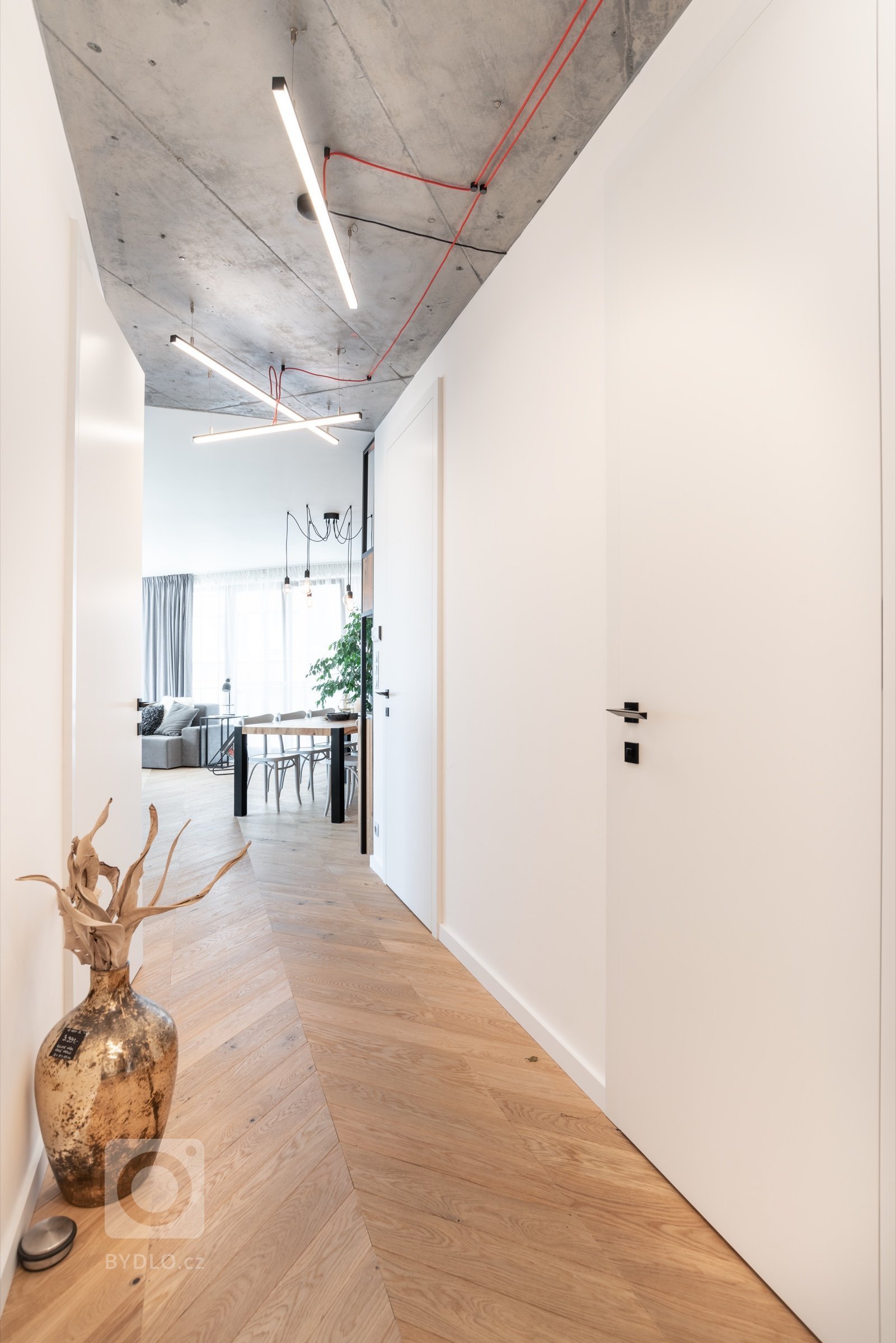 Po zrušení dveří v chodbě a zvýšením zádveří vznikl otevřený prostor a průhled do hlavního obytného prostoru.