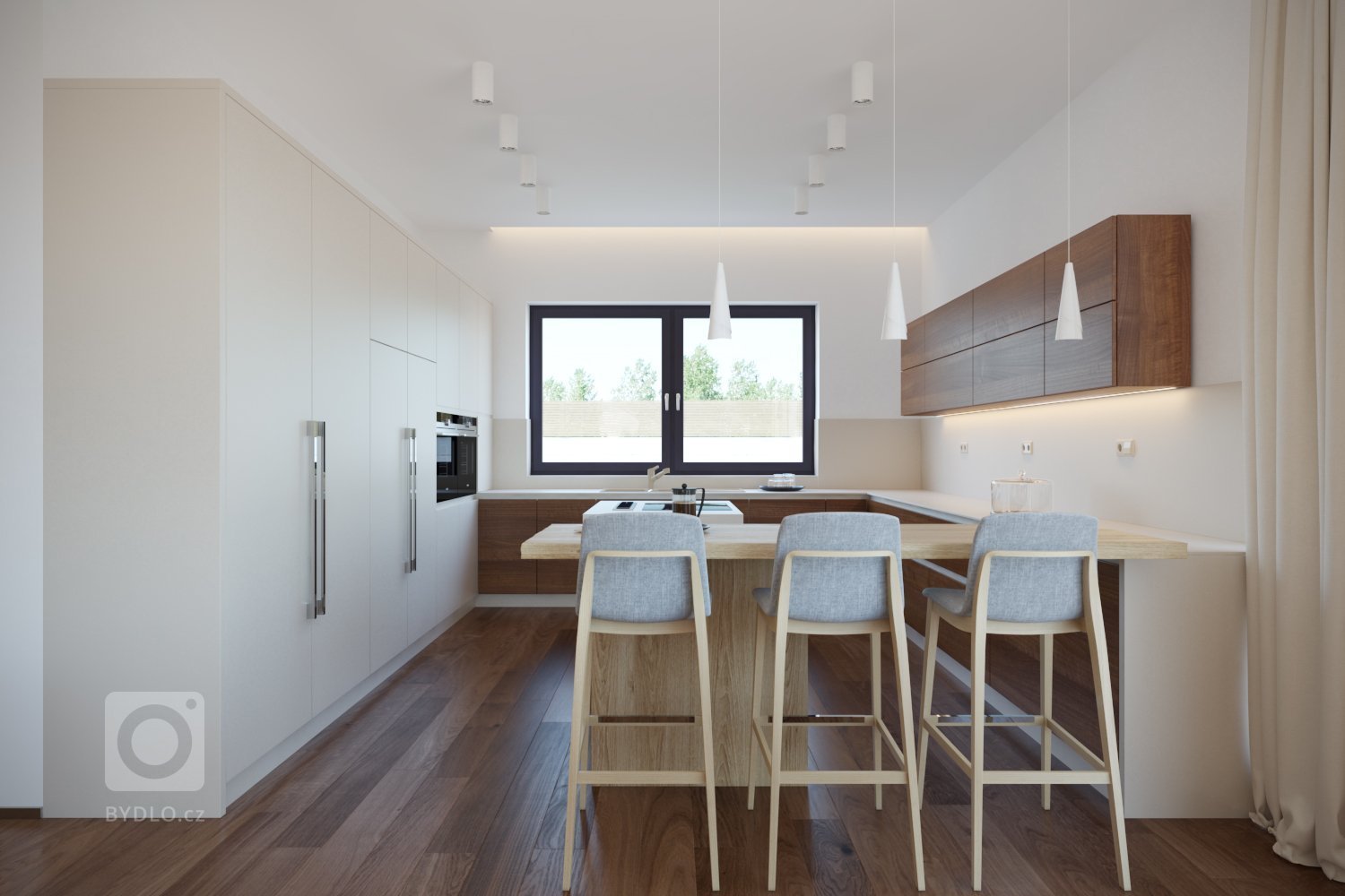 Návrh a vizualizácie luxusného bytu v Prahe. V prvej časťi projektu som vypracoval návrh a vizualizácie obývacej izby spojenej s jedálňou a kuchyňou. V druhej…