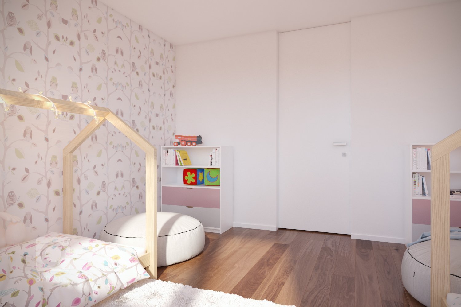 Návrh a vizualizácie luxusného bytu v Prahe. V prvej časťi projektu som vypracoval návrh a vizualizácie obývacej izby spojenej s jedálňou a kuchyňou. V druhej…