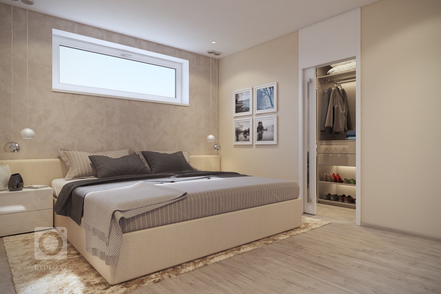 V projekte som vypracoval vizualizácie pre dennú zónu, chodbu, rodičovskú spálňu so šatníkom a samostatnou kúpelňou. V projekte som&nbsp; zvizualizoval aj…