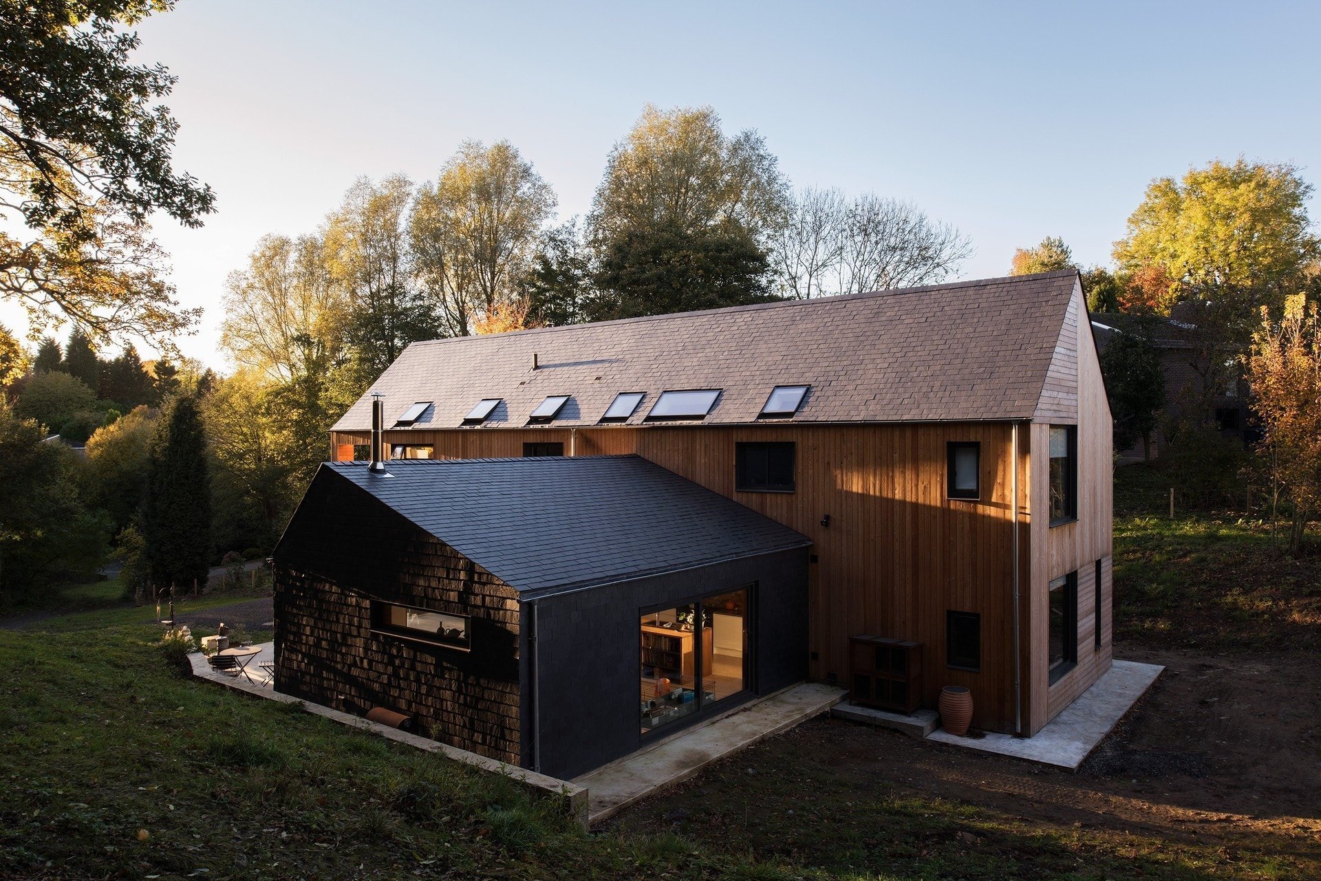 Rodinný dům ve tvaru kříže