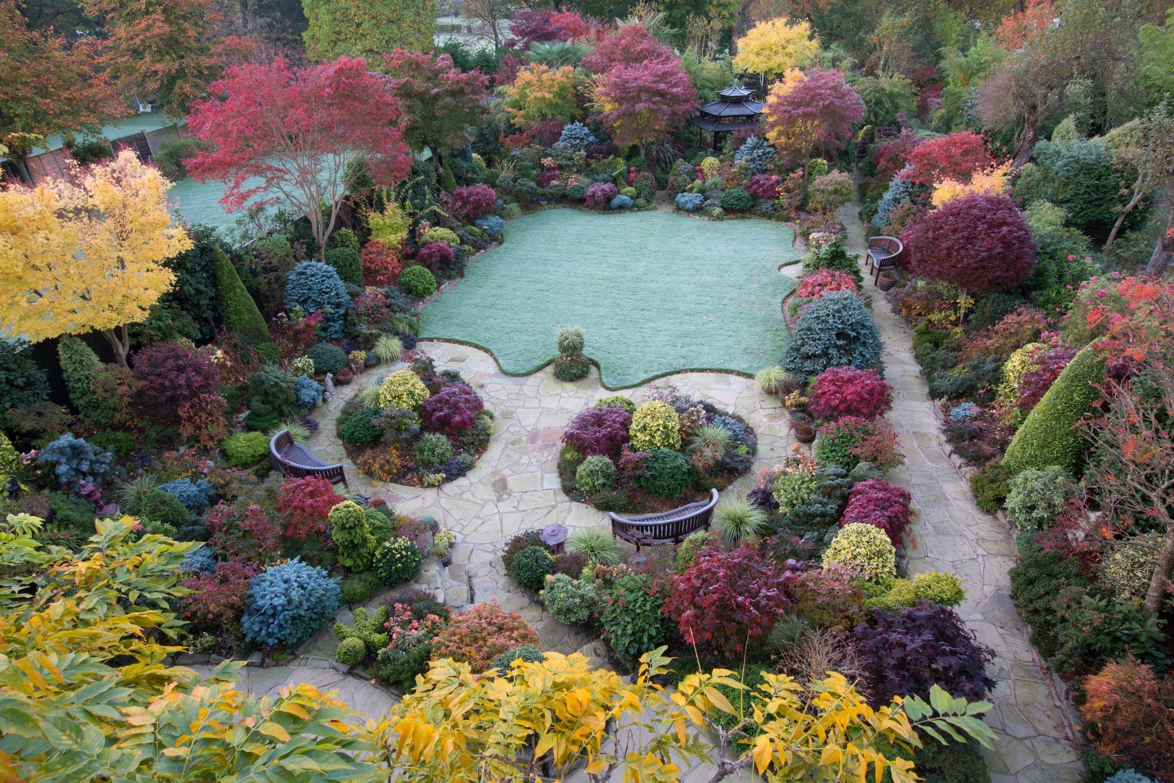 Oceňovaná zahrada hraje všemi odstíny podzimních barev