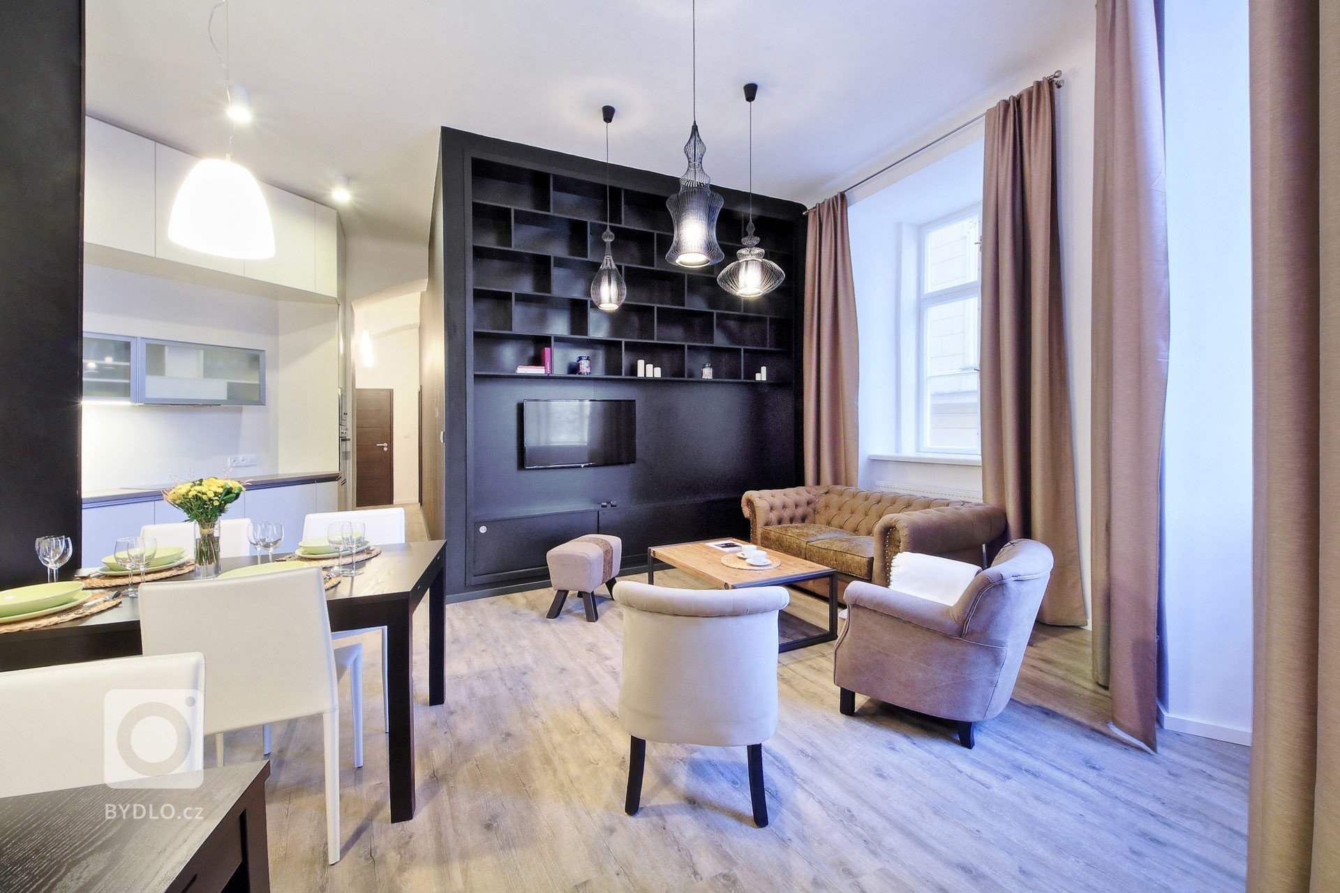 01 INT Smetanovo nabrezi - obyvaci pokoj