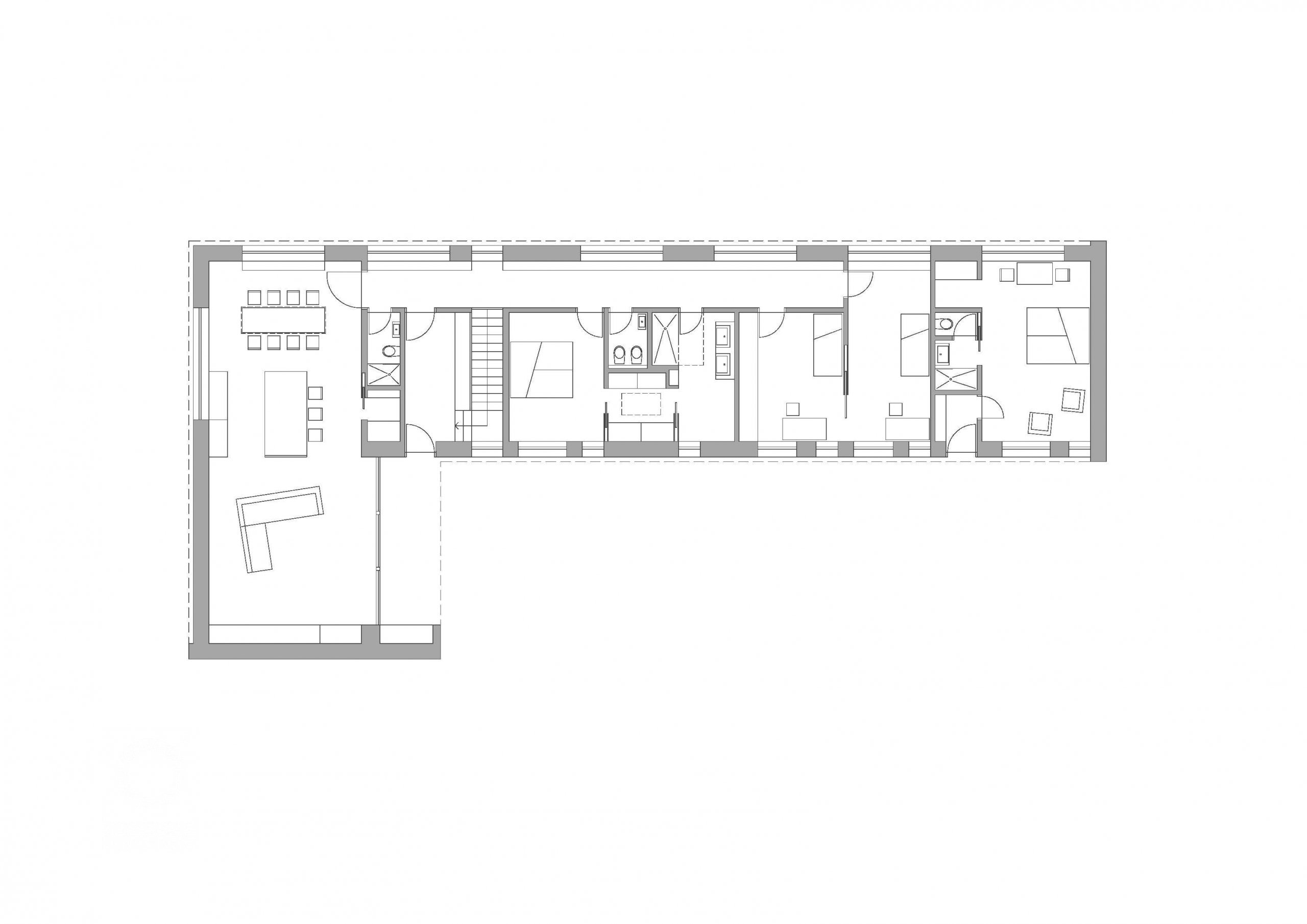 Navrhovaný objekt je citlivě zasazen do území, dbá na pozitivní využití výrazné morfologie pozemku a snaží se být pokorný k místu i okolí. Výrazně svažitý…