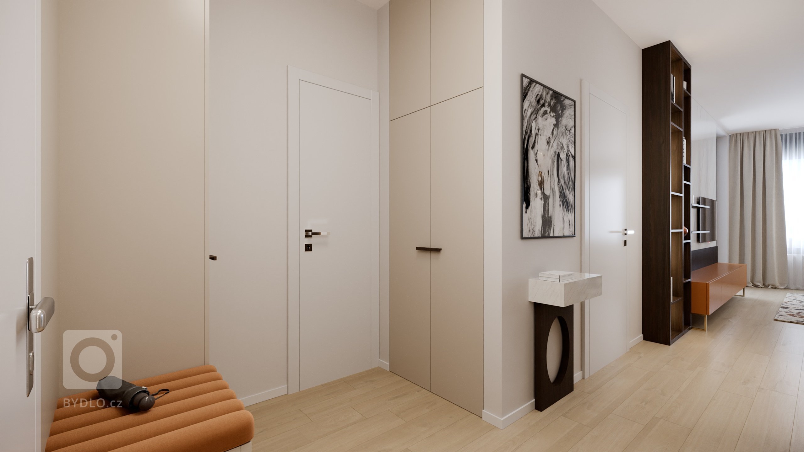 Predstavujeme vám luxusný interiérový design bytu ve Sky parku z interiérového štúdia&nbsp;PRUNUS.&nbsp;Terakotová farba v harmonickom interiéri navodí dobrú…