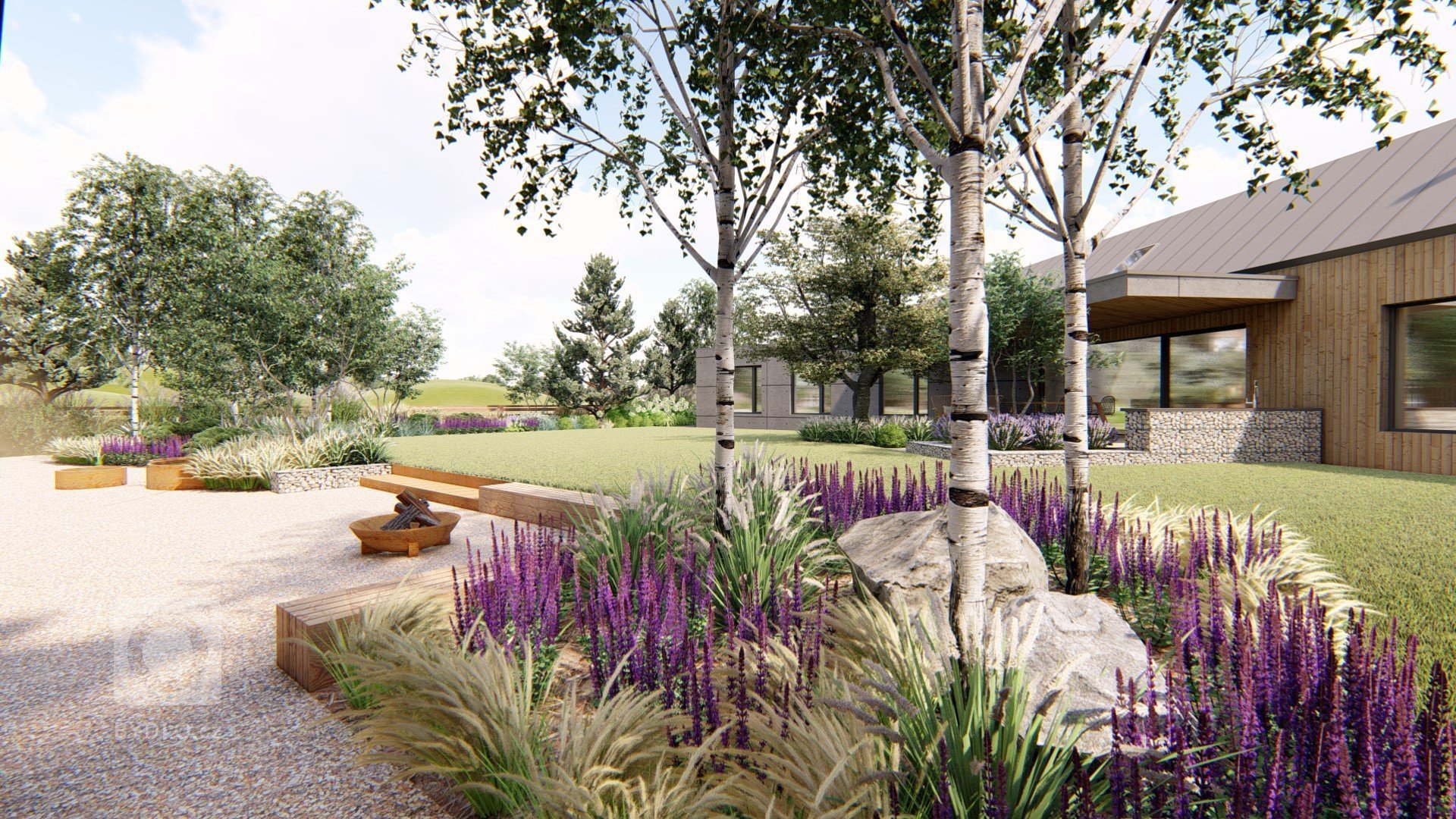 Pozemek, na kterém se nachází nová zahrada, se nachází v malém městečku, které se nachází přibližně 30 km od Prahy v blízkosti přírody. Samotný dům má velmi…