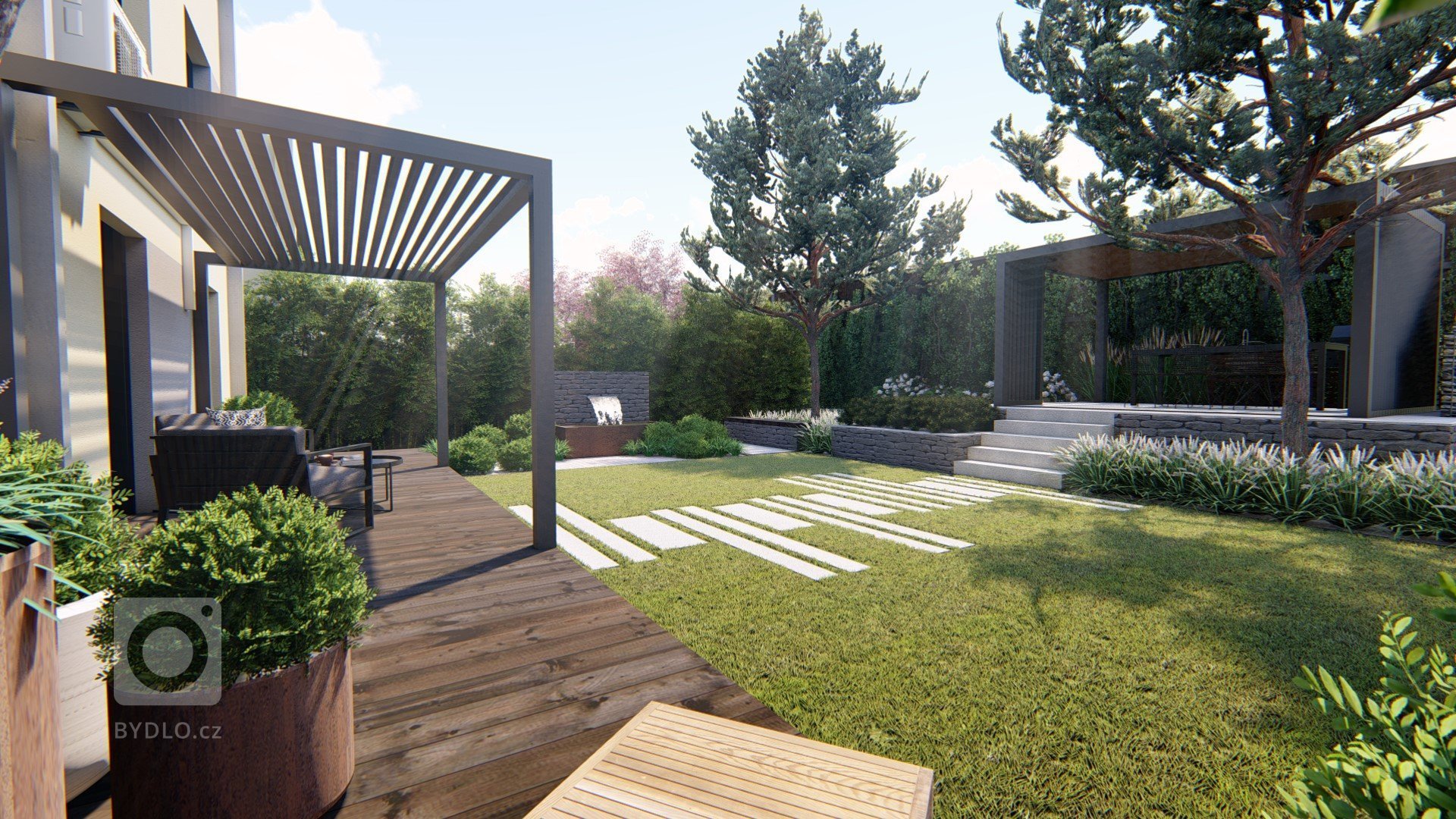 MODERNÍ ZAHRADA NA PRAZE 4
