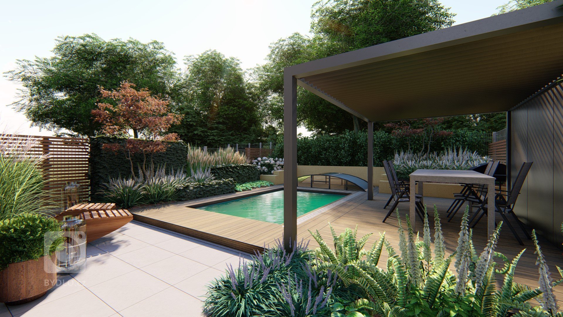 Zahrádky u řadových domů bývají příliš úzké a dlouhé. Důležité je pozemek prostorově rozčlenit a roztříštit plochy do menších částí, které tak představují…