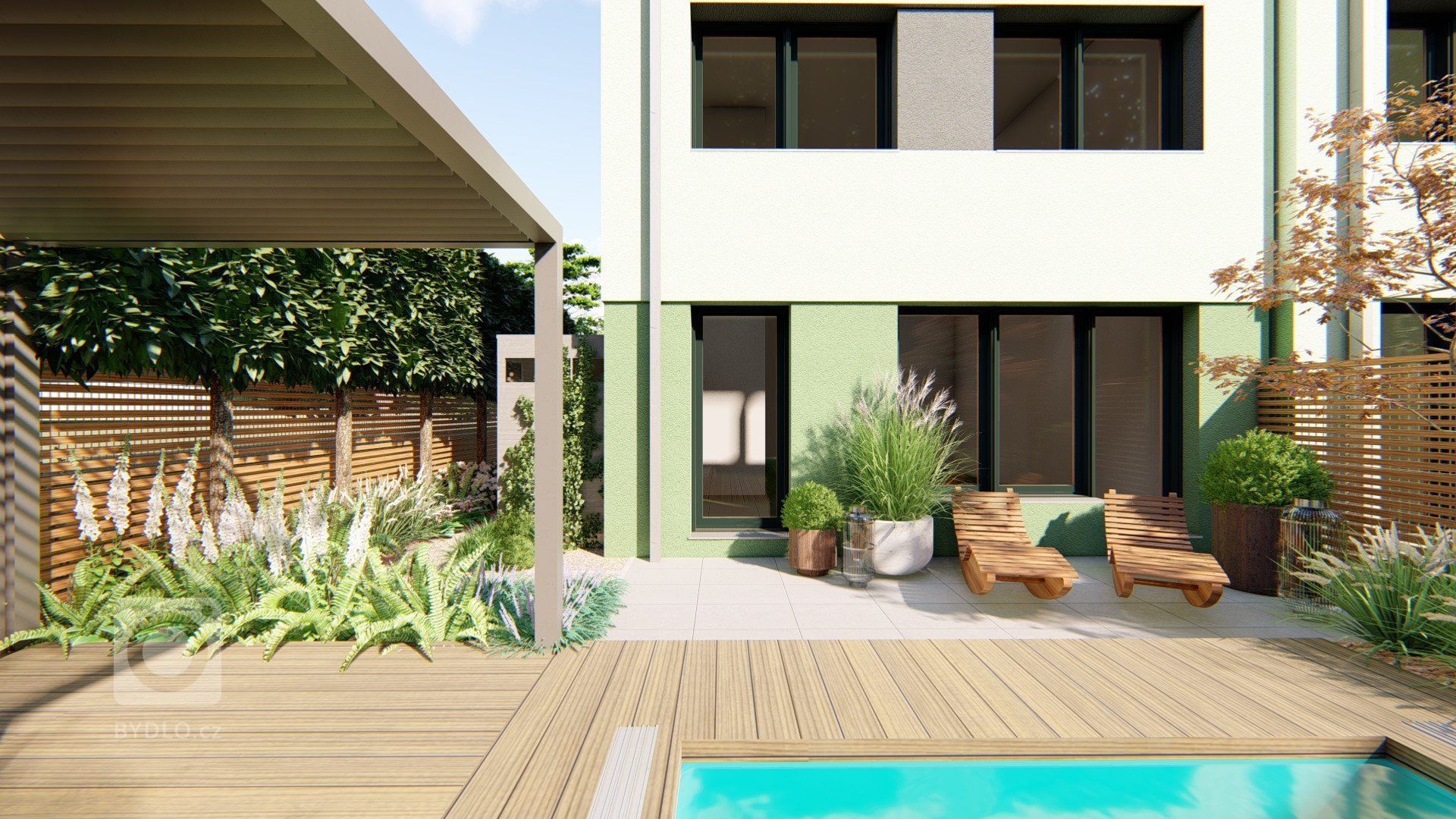 Zahrádky u řadových domů bývají příliš úzké a dlouhé. Důležité je pozemek prostorově rozčlenit a roztříštit plochy do menších částí, které tak představují…