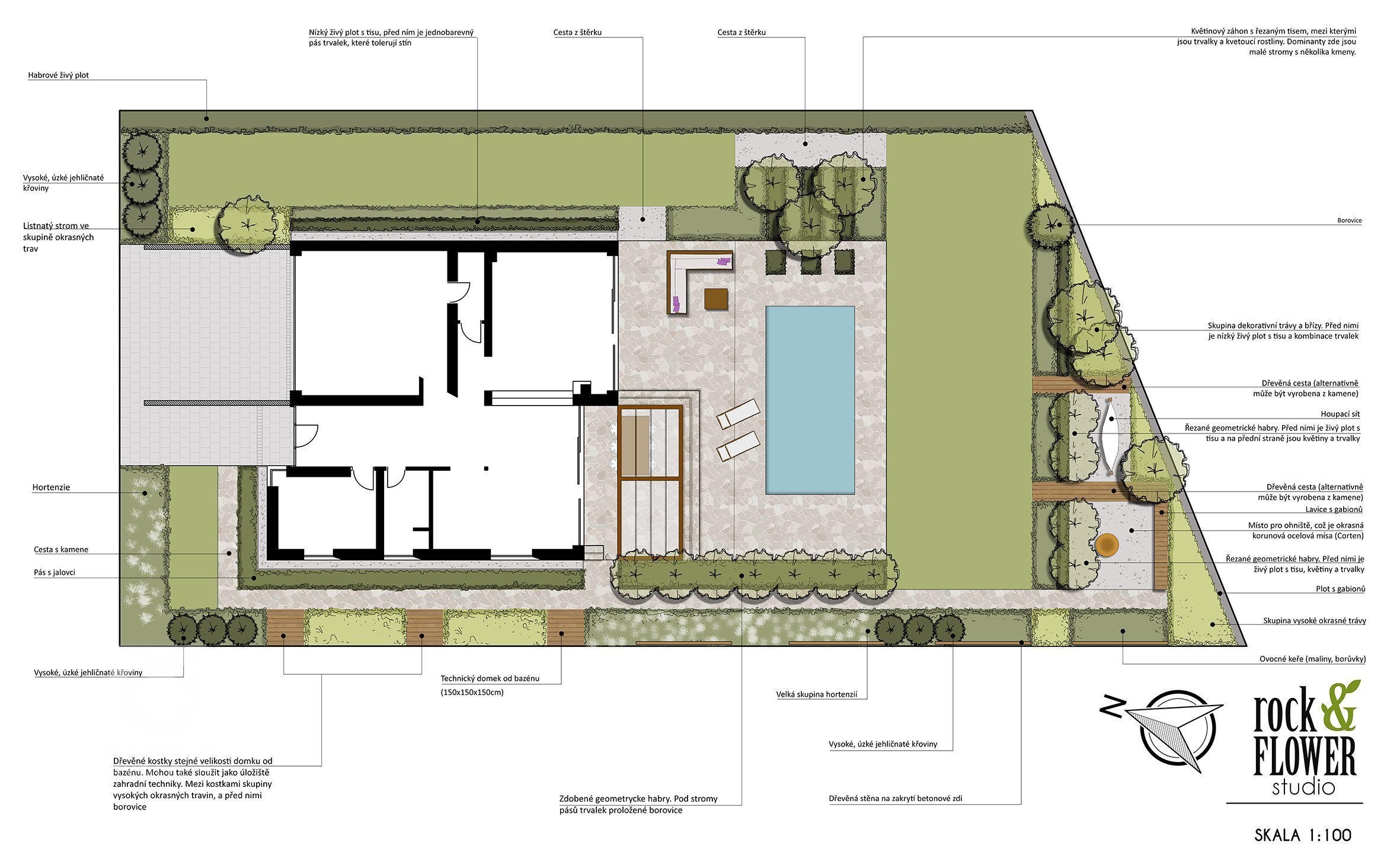 Koncepce zahrady byla vytvořena na základě požadavků klientů a spojením dvou různých představ Investorů ohledně vzhledu a funkcí zahrady. V souladu s pokyny…