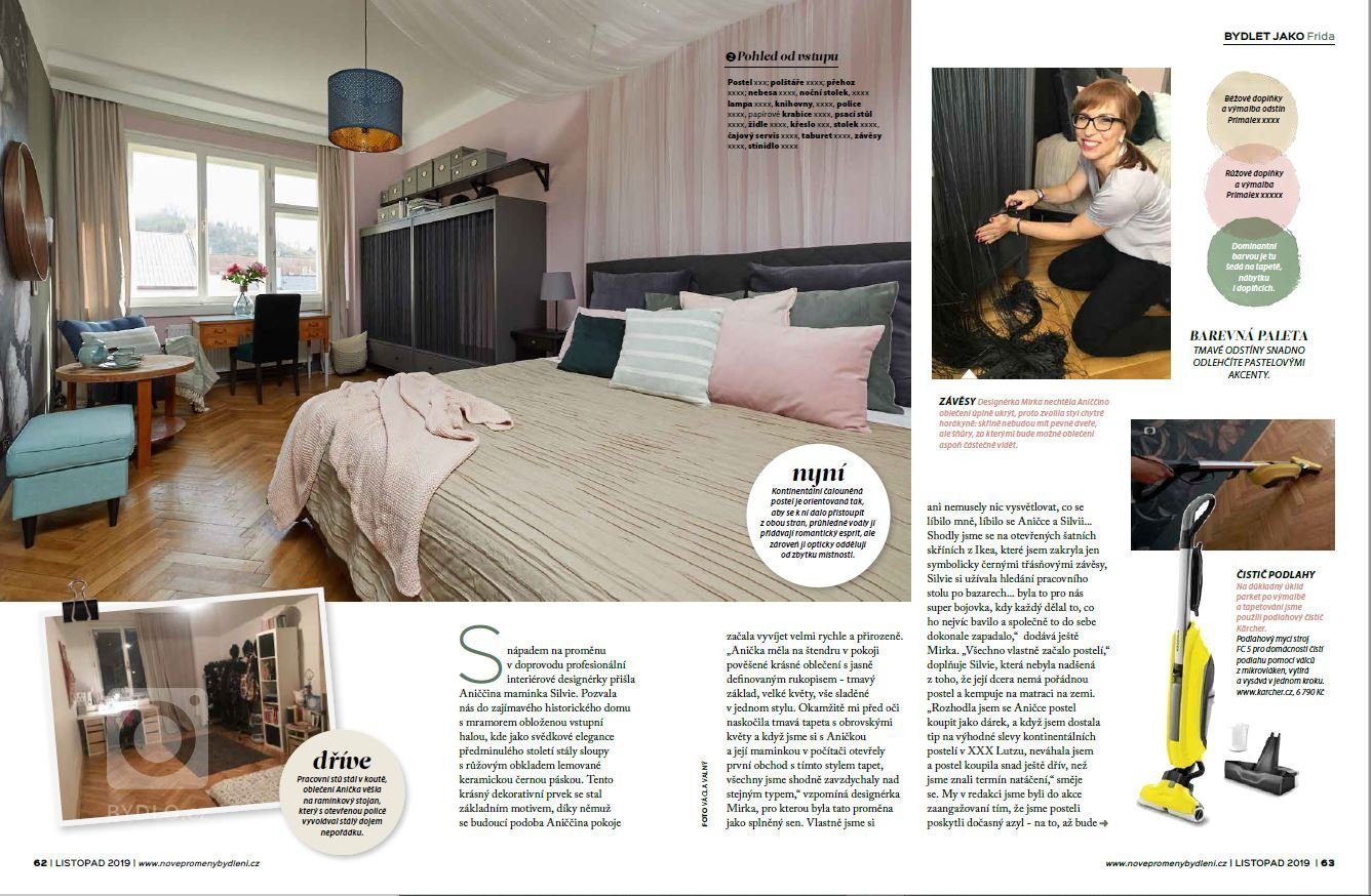 Anička je umělkyně, sama tvoří plno kreativních věcí. Měla jsem jasný úkol, vytvořit místo pro práci, místo pro ukládání věcí, pro spaní a zázemí pro návštěvy.…