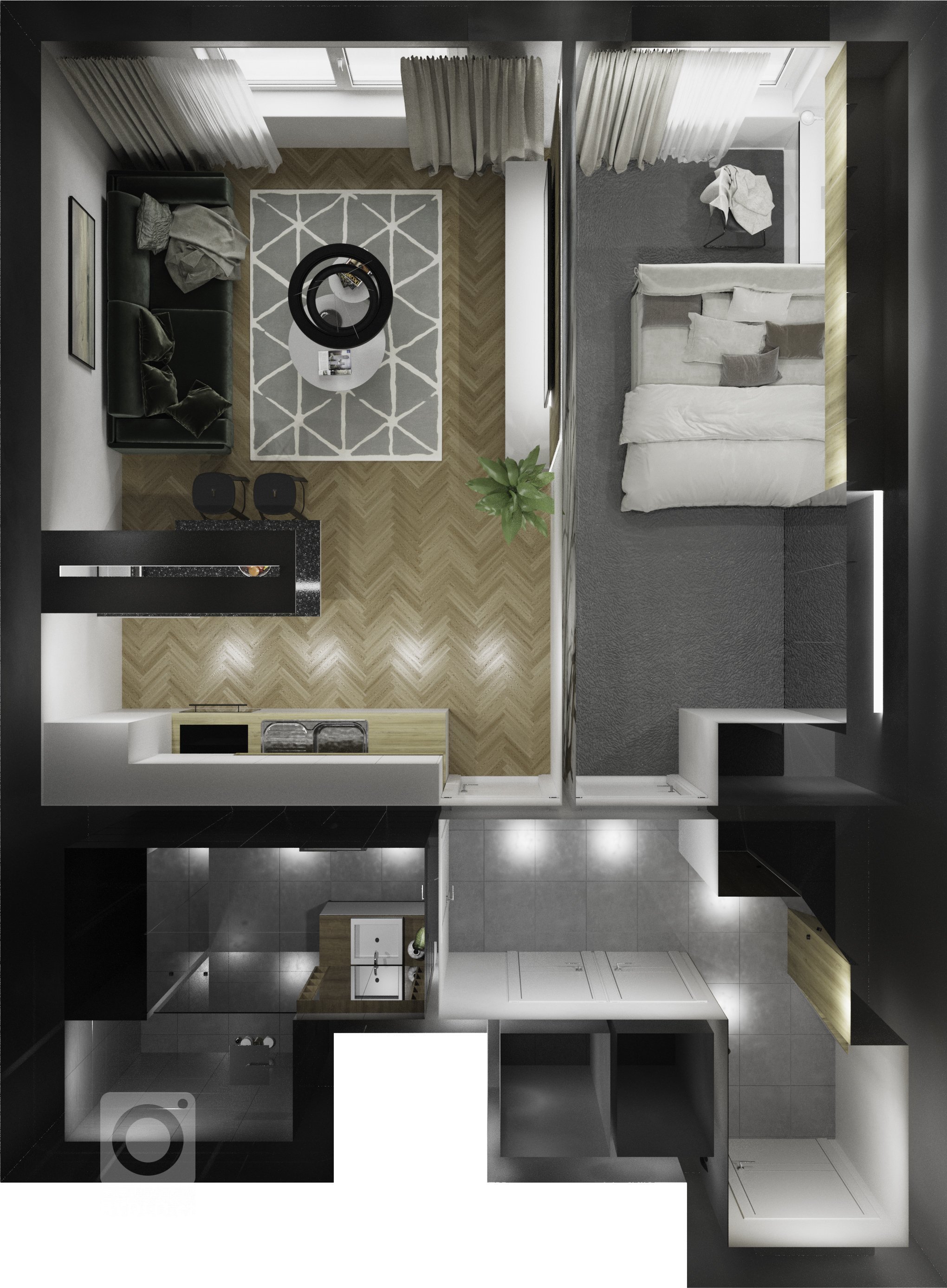 Vizualizace bytu 2kk , Nusle Praha.

Pro investora zpracovaný 3D render pro prodej bytu. Zadáním bylo ukázat budoucím majitelům nemovitosit, jak do malého…