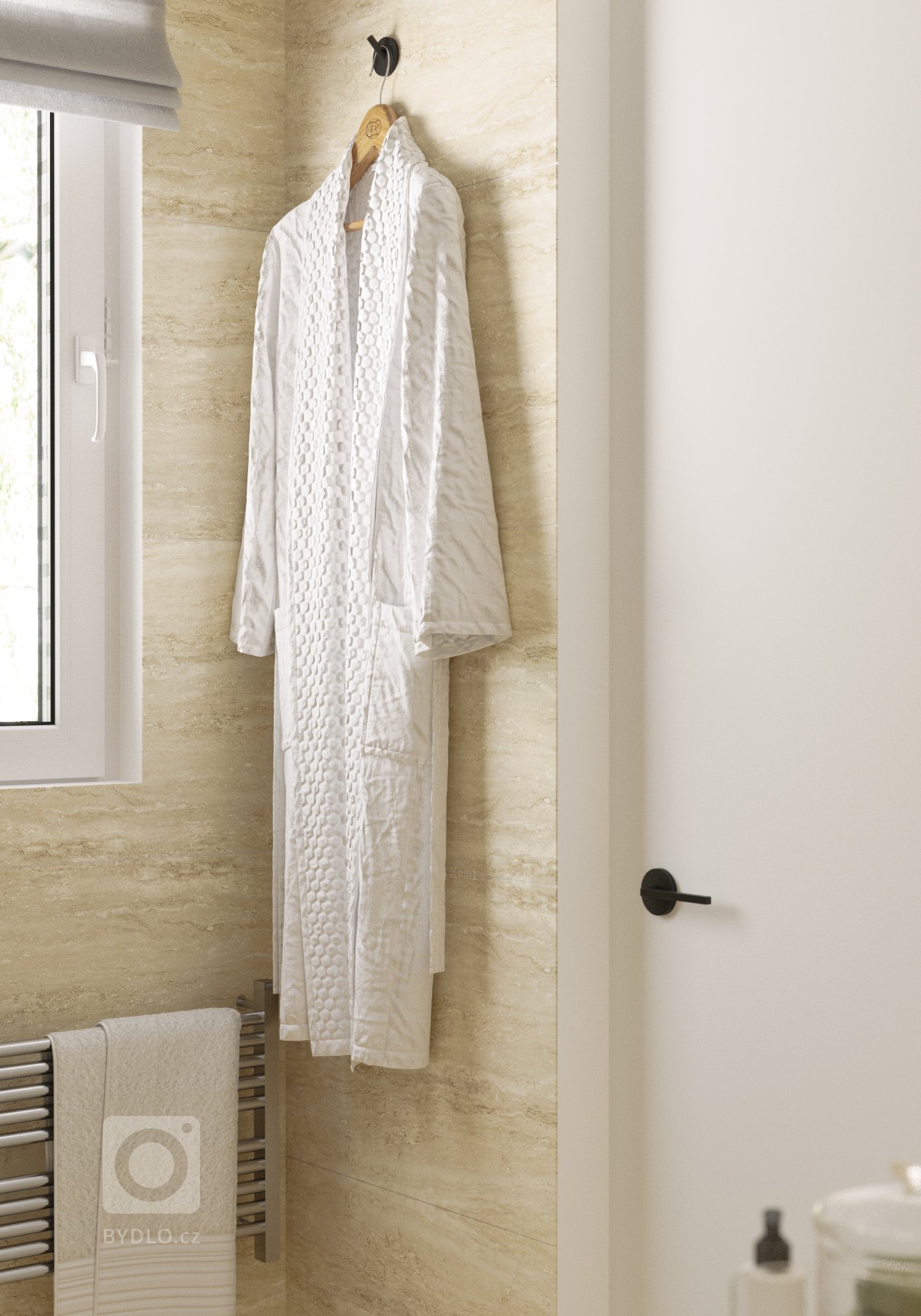 Stylové wc - obklad z travertinu, umyvadlo a baterie ze serie Gessi Gocia dodává místnosti wellness pocit a povyšuje wc místnost na vyšší úroveň.&nbsp;

…