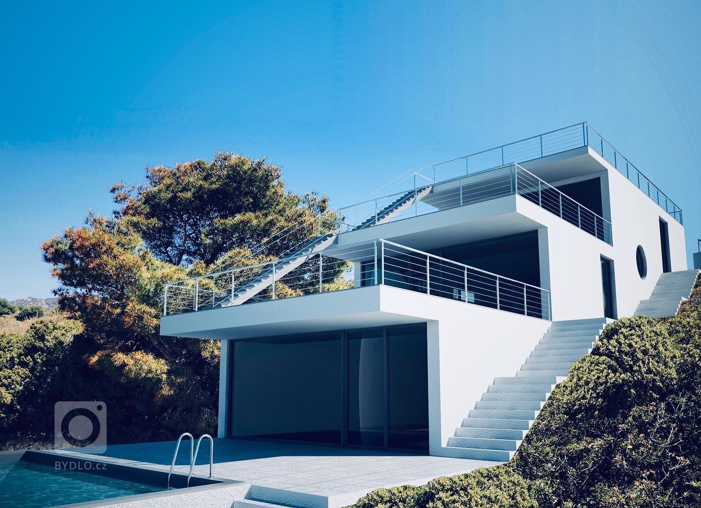 Návrh interiéru pro klienta, který v současné době staví 3 podlažní vilu vsazenou do skalnatého terénu Sardinie. Jeho přání bylo zachovat loftový vzhled 2…