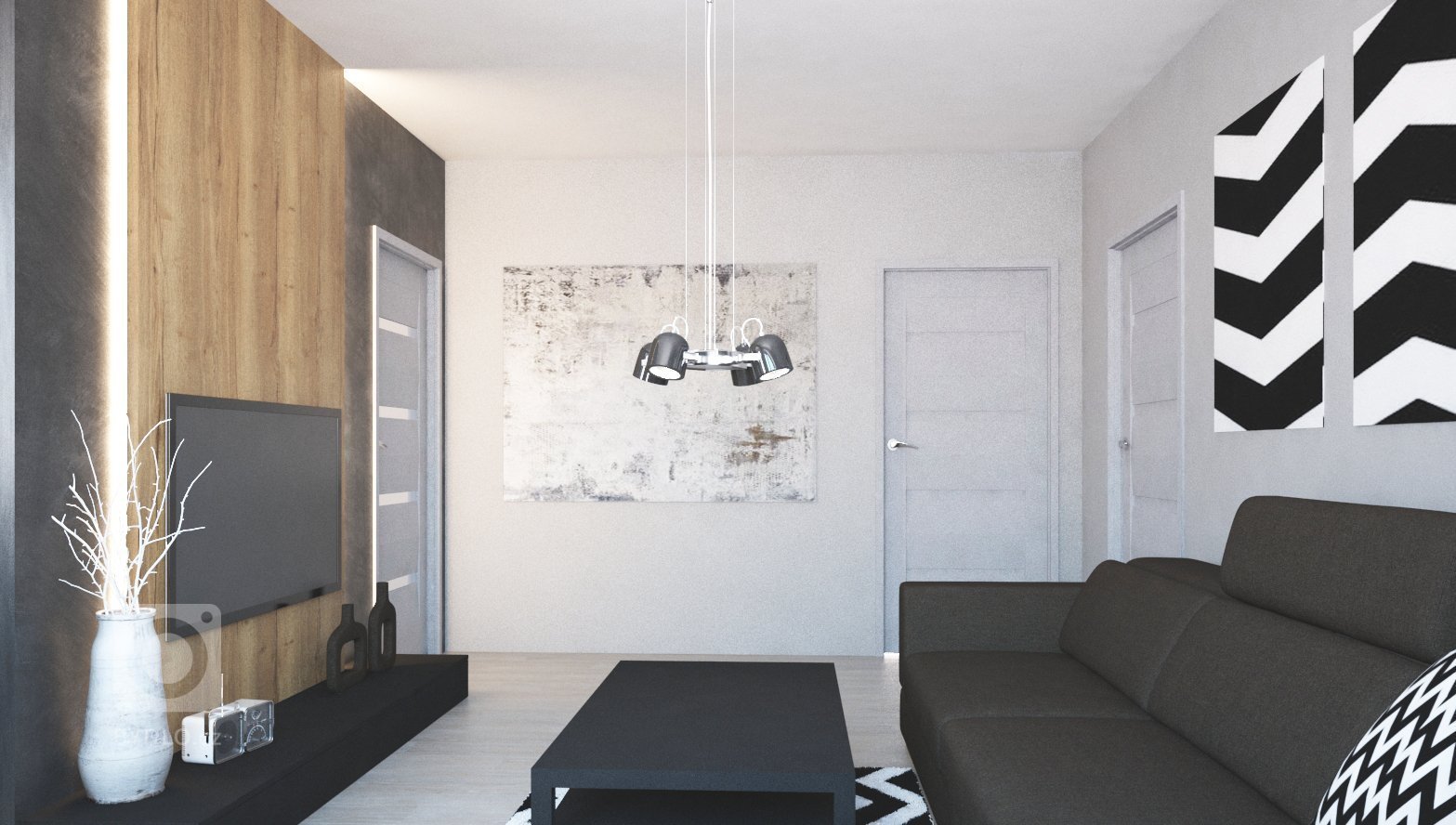 Vizualizace interiéru před rekonstrukcí