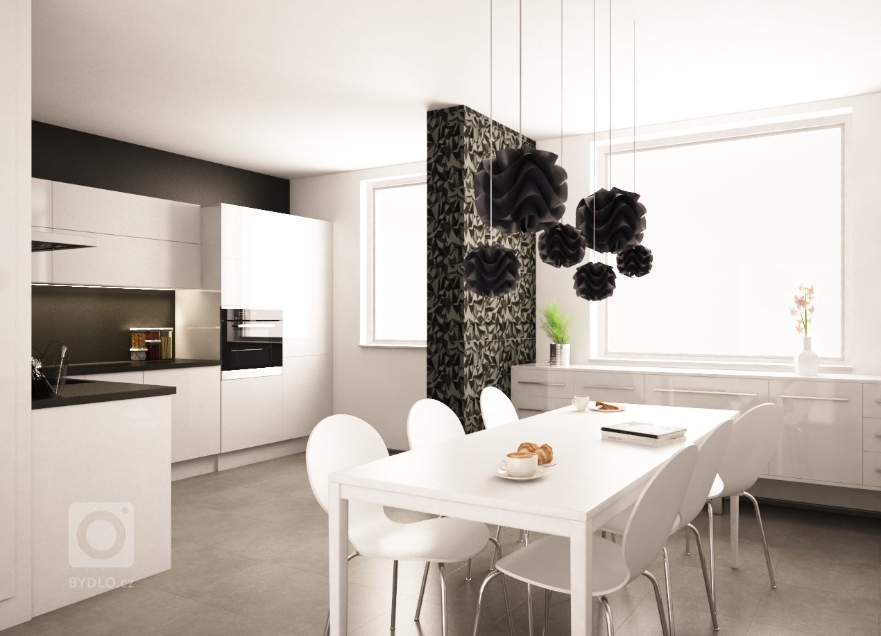 Kuchyně v bílém laku