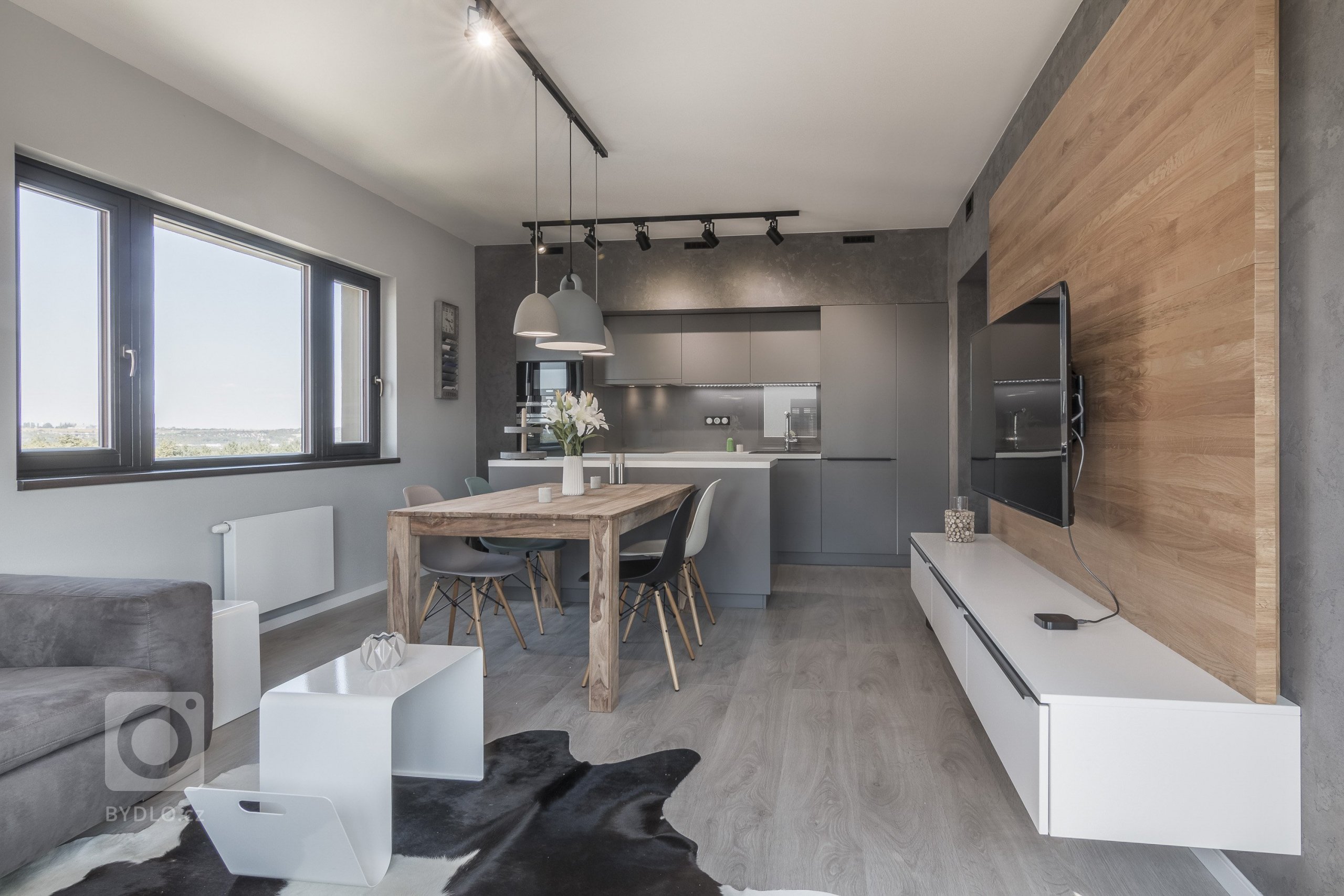 Developerský projekt JRD, podchycení klientských změn a návrh interiéru vybavení bytu pro mladý pár. Z návrhu vyplynulo použití cementové stěrky na většinu…