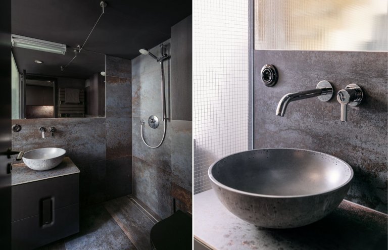 Do vinohradského dvacetimetráku se schoulil černý drak. Po jeho hřbetu je možné vyšplhat do spacího patra. Vnitro obludy skrývá malou koupelnu zářící skrze…