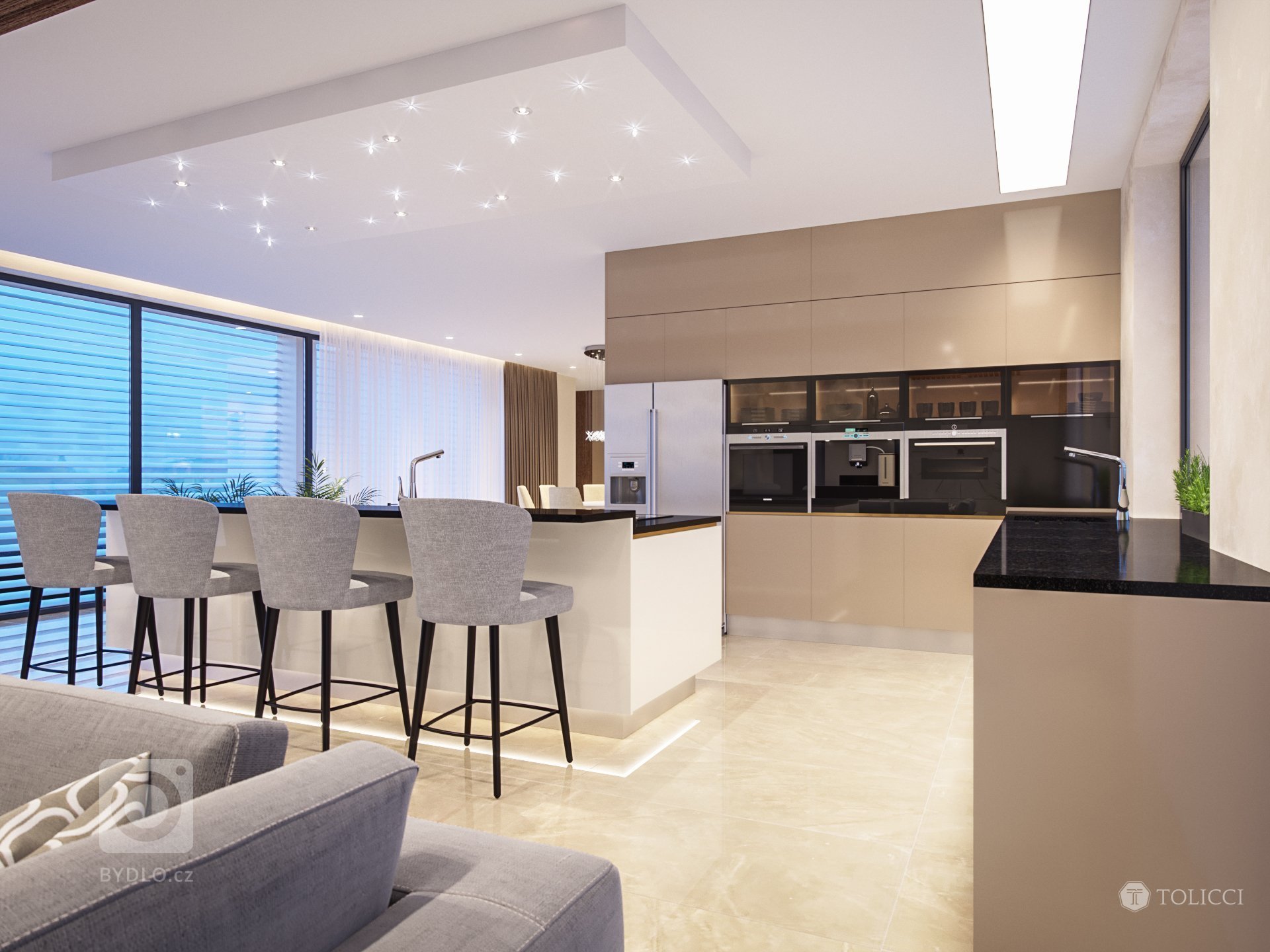 Návrh interiéru tejto rezidencie odráža splynutie krémových farebných tónov a prvkov lesku a exkluzivity arabského sveta. Ako akcenty v tomto návrhu sme na…