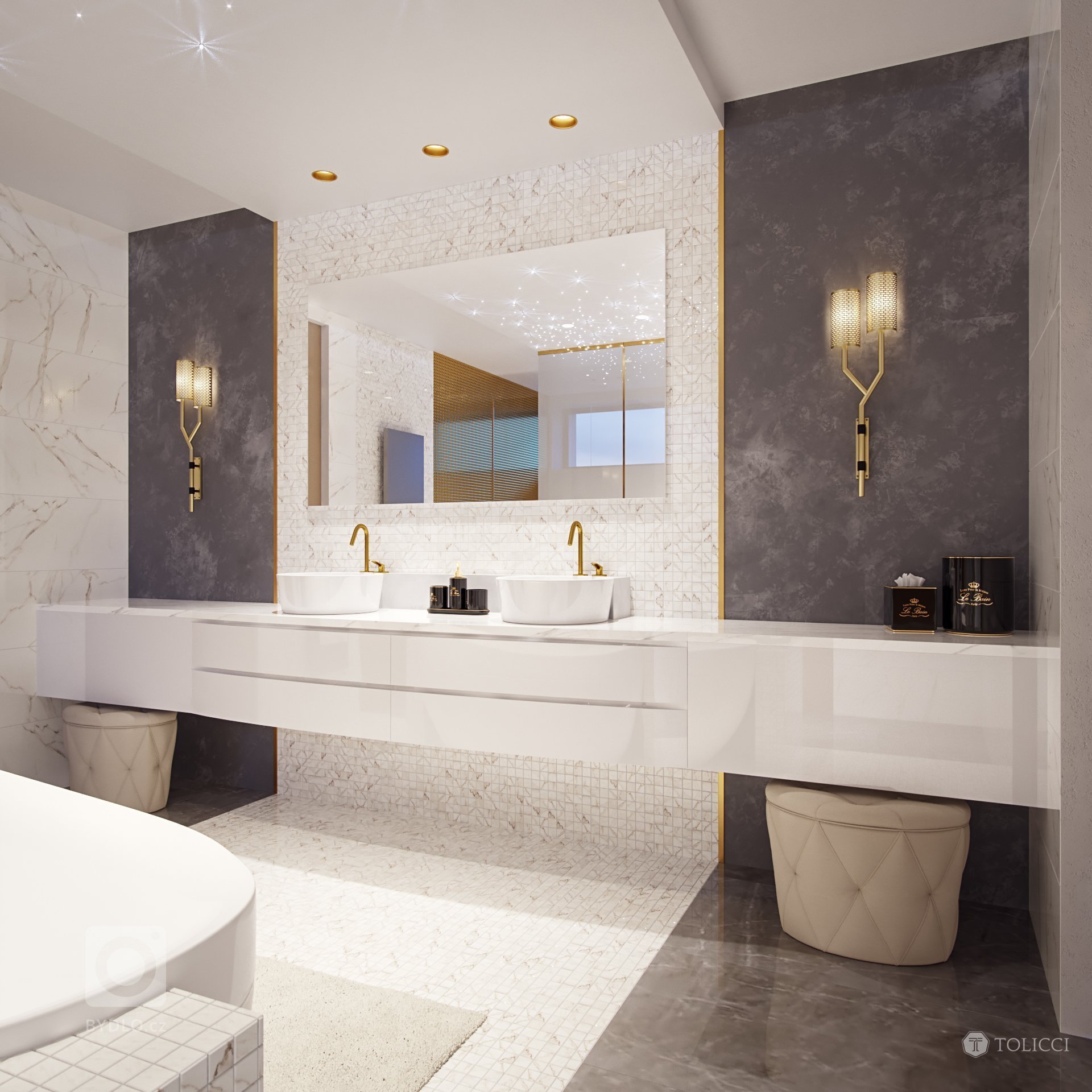 Návrh interiéru tejto rezidencie odráža splynutie krémových farebných tónov a prvkov lesku a exkluzivity arabského sveta. Ako akcenty v tomto návrhu sme na…