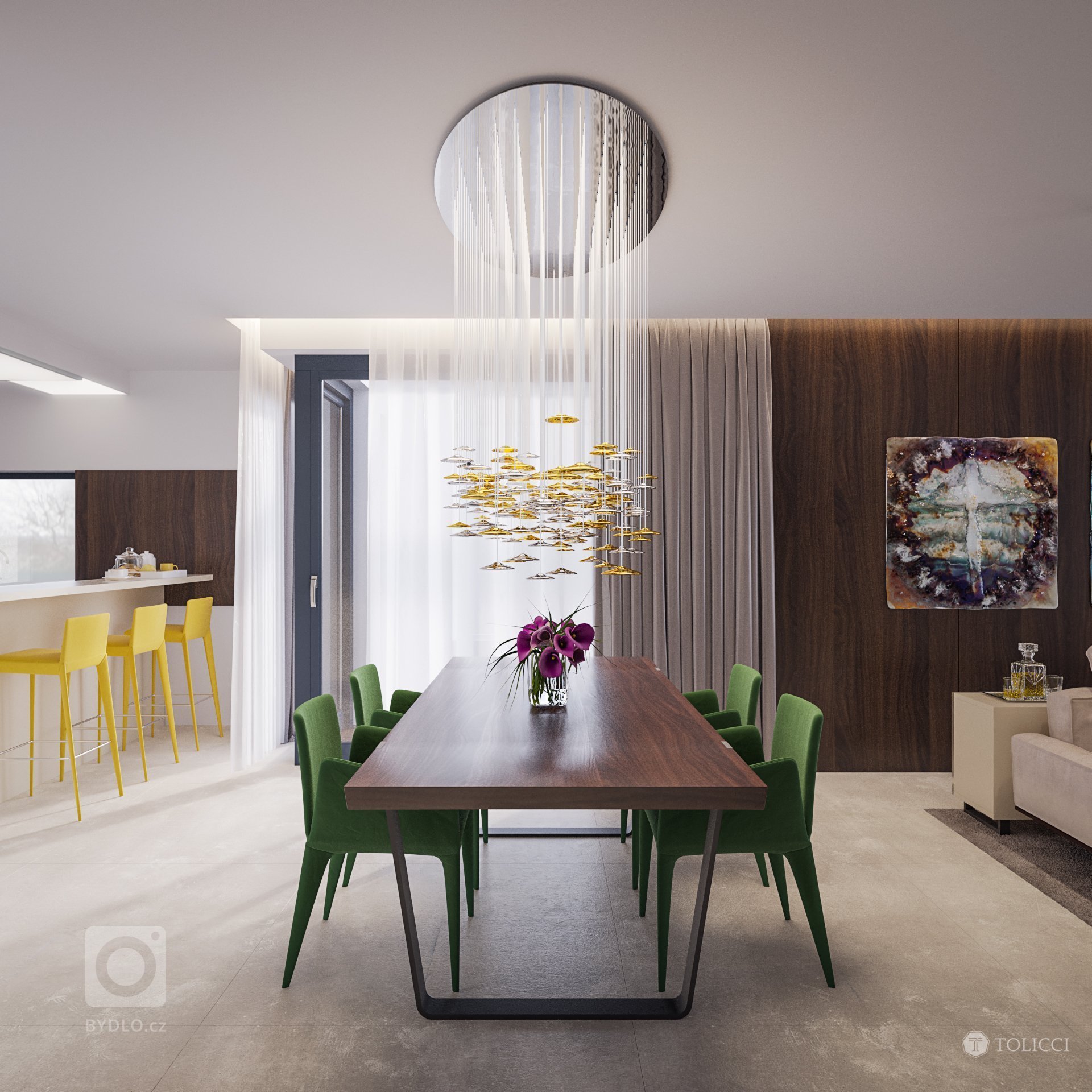 Návrh interiéru tejto rodinnej rezidencie je prioritne založený na základných princípoch identity tvorby interiérov TOLICCI. Základom sa stali zemité, teplé…